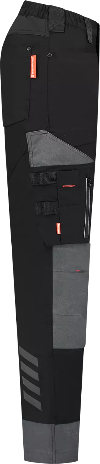 Workman 90651 STRETCH Worker P2S Werkbroek Dames - Zwart - Maat 36 (28/31)
