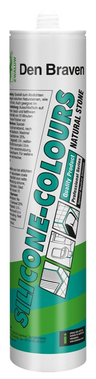 Zwaluw Den Braven 30614851 Silicone-COLOURS + Natural Stone Siliconenkit - Wit - 310ml