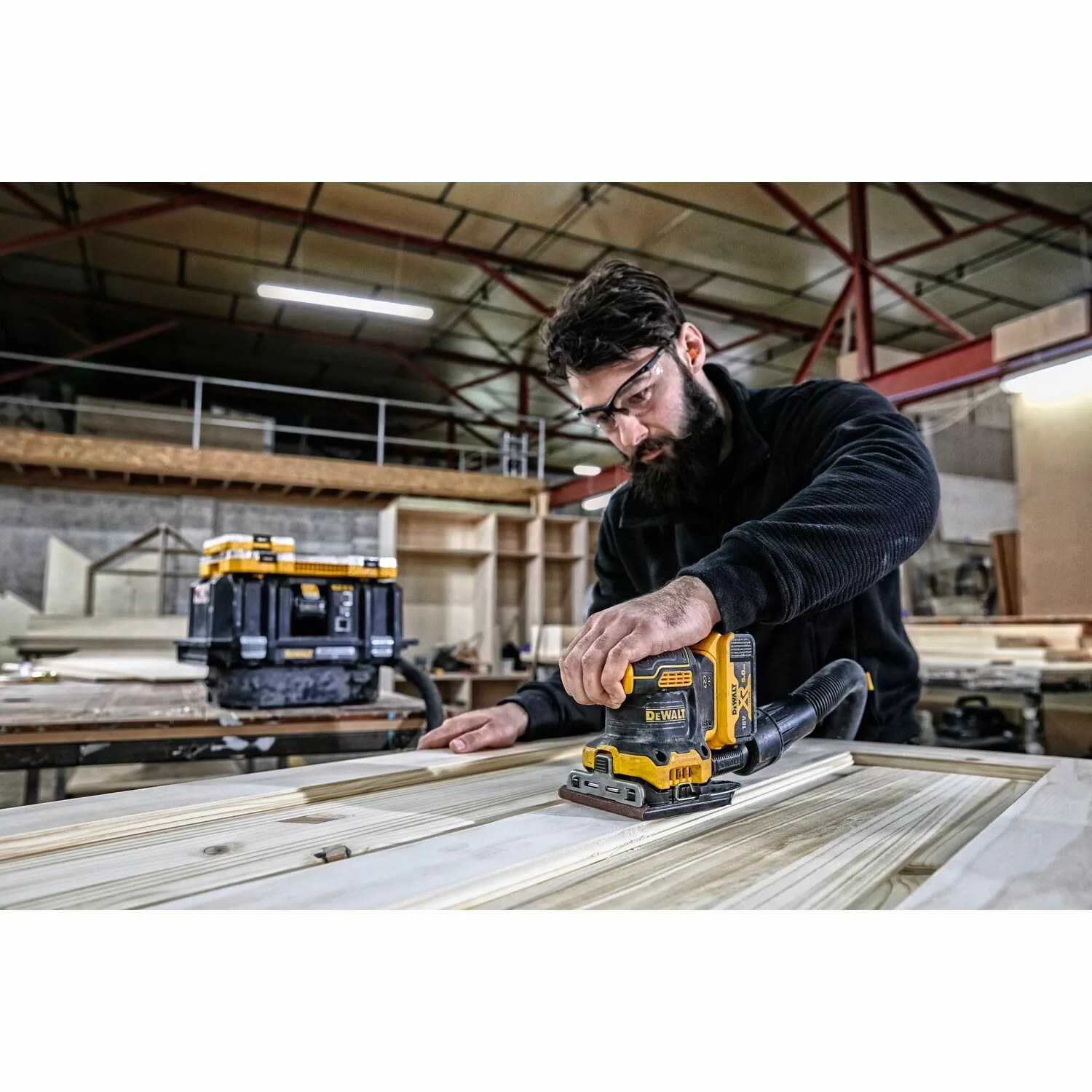 DeWALT DCW200NT 18V Li-Ion accu vlakschuurmachine body in TSTAK - 140 x 115mm - koolborstelloos-image