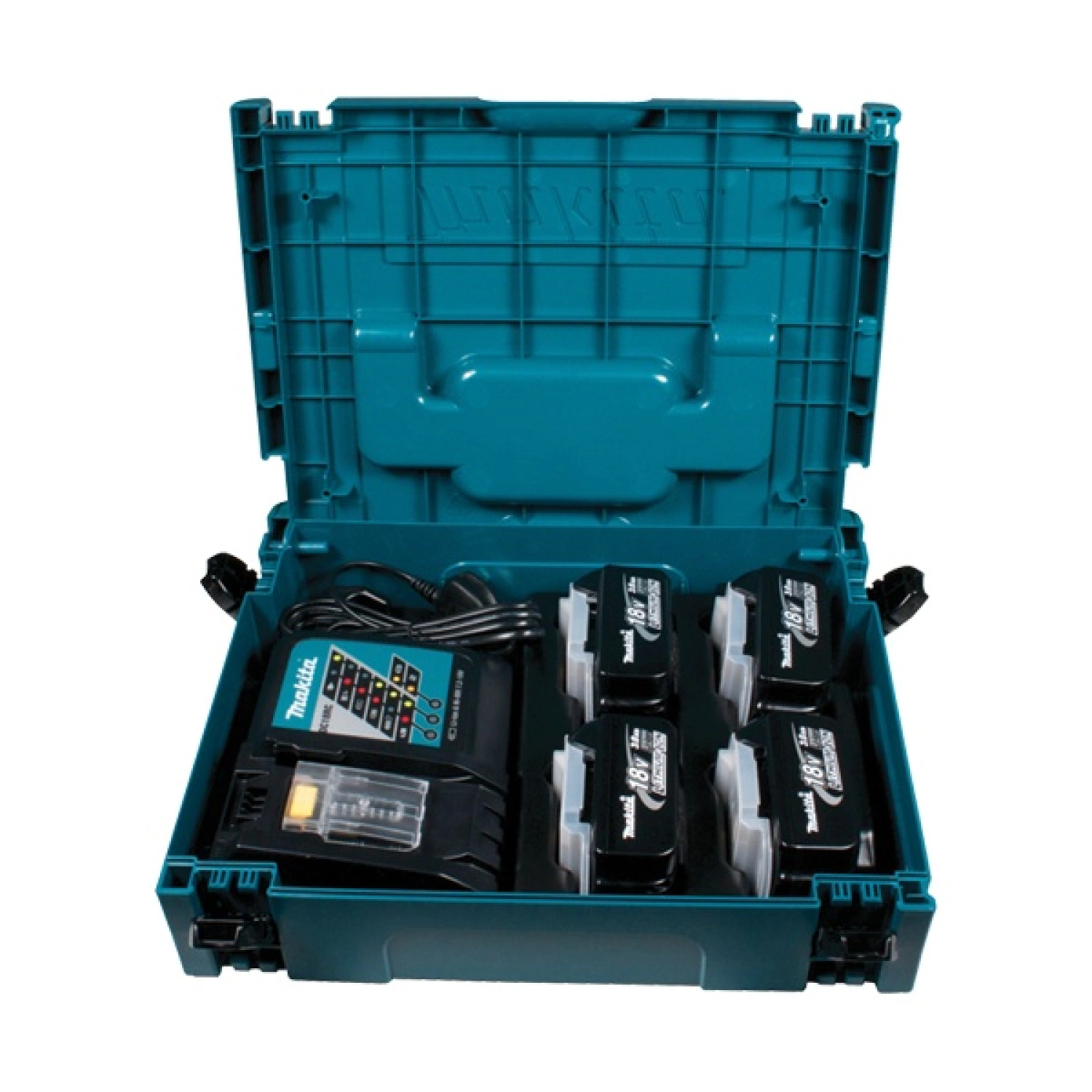 Makita 196696-4 18V Li-Ion batterie set de démarrage (4x 3.0Ah) + chargeur dans Mbox-image