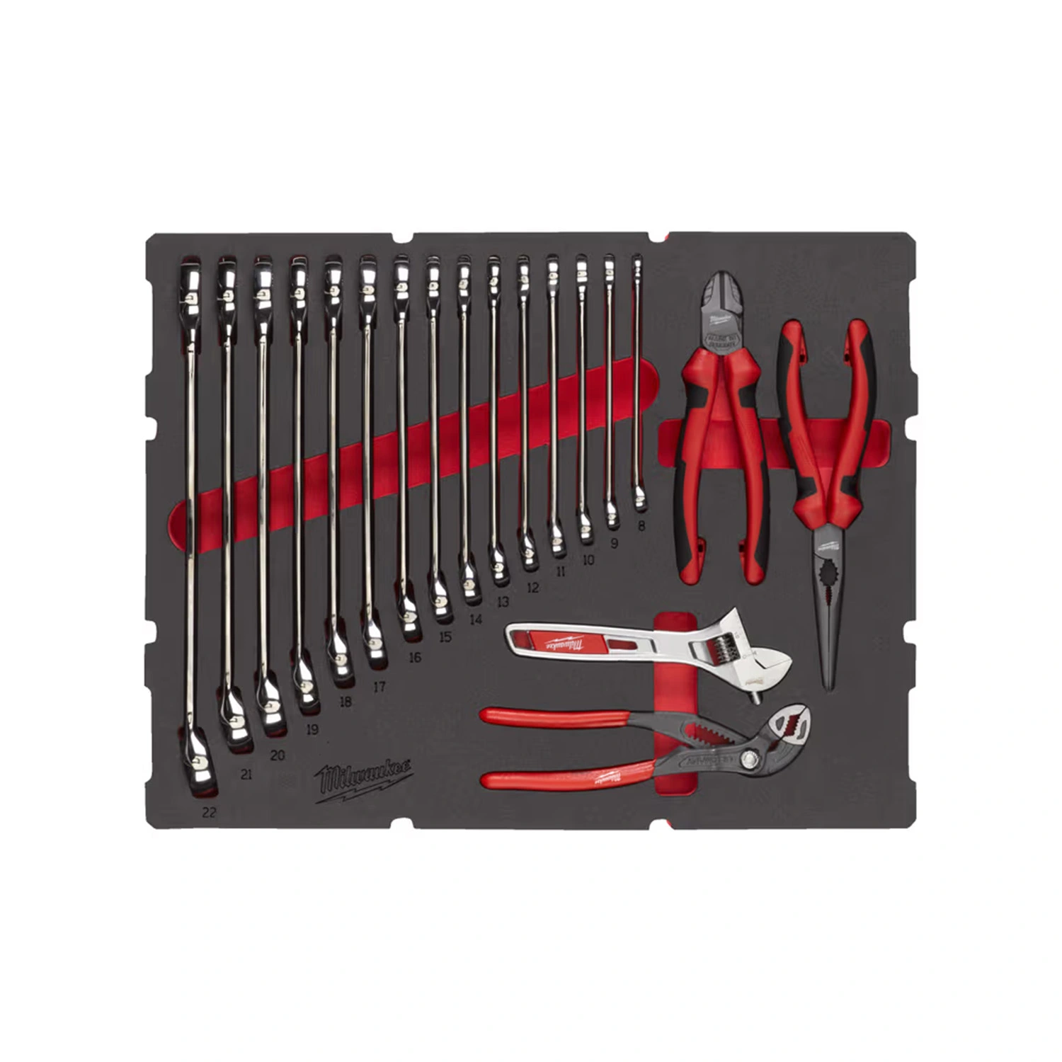 Milwaukee 4932493339 Jeu d'outils MAXBITE dans un insert en mousse PACKOUT - 19 pièces