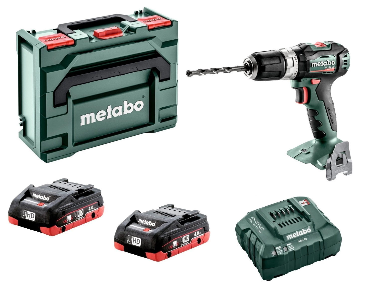 Metabo SB 18 L BL 18V LiHD Accu klopboormachine set (2x 4,0Ah) in metaBOX - 32mm - 13mm - koolborstelloos-image