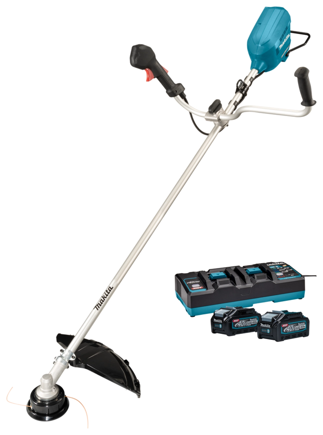 Makita UR012GM202 XGT 2x40V Li-Ion Max accu bosmaaier set (2x 4,0Ah) - U-greep - koolborstelloos-image