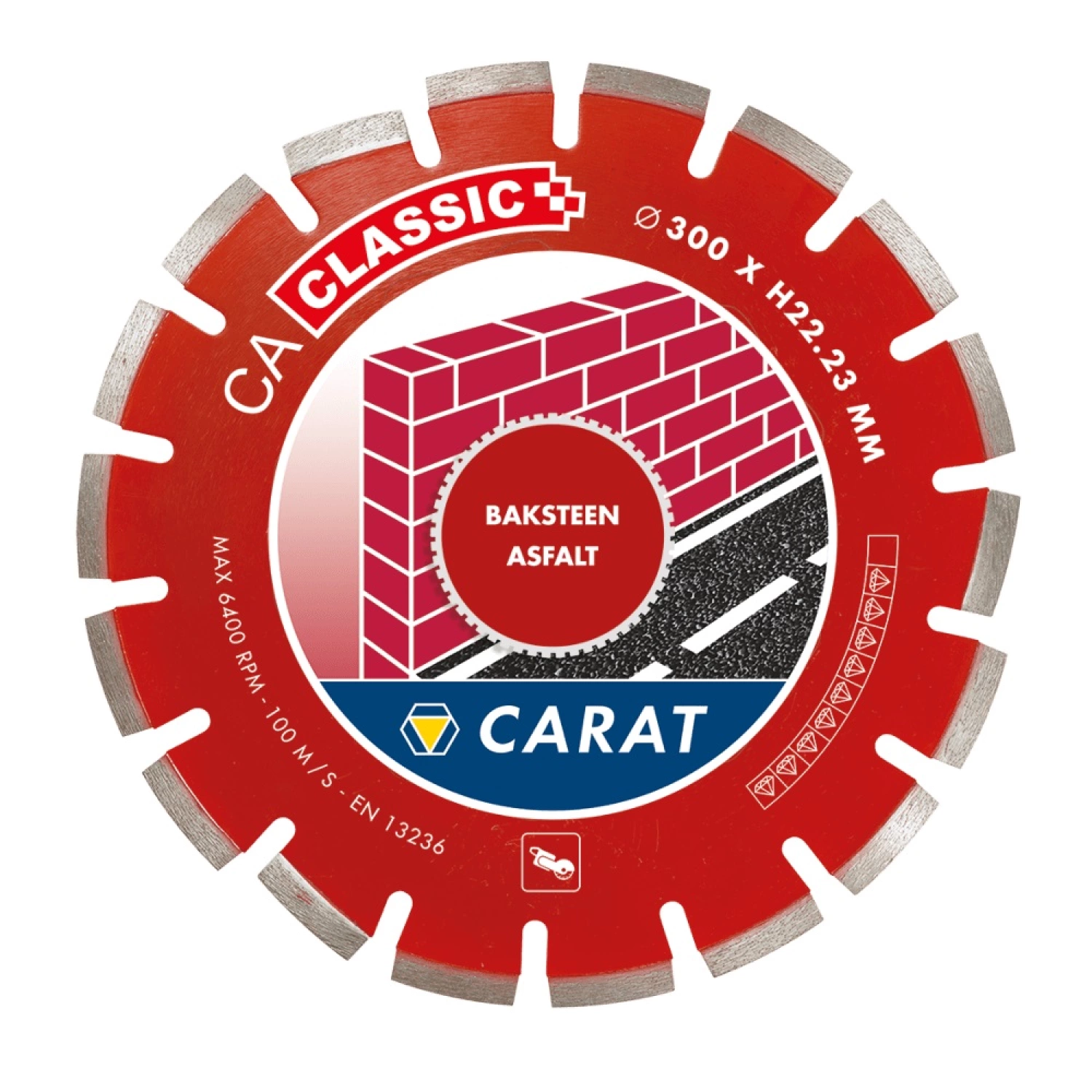 Carat CAC3502000 Lame diamantée pour coupe à l'eau - 350 x 20mm - Asphalte-image