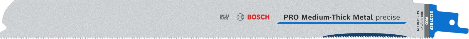 Bosch PRO S1237BEF Medium-Thick Precise reciprozaagblad - 300mm - metaal (5st)-image