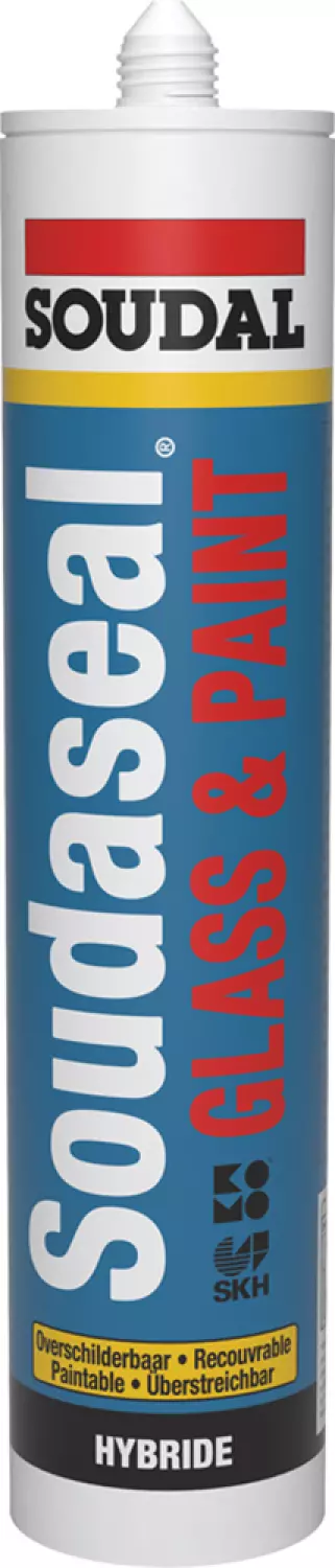 Soudal Soudaseal Glass & Paint mastic de vitrage avec Komo - RAL 9010 blanc pur - 290ml-image