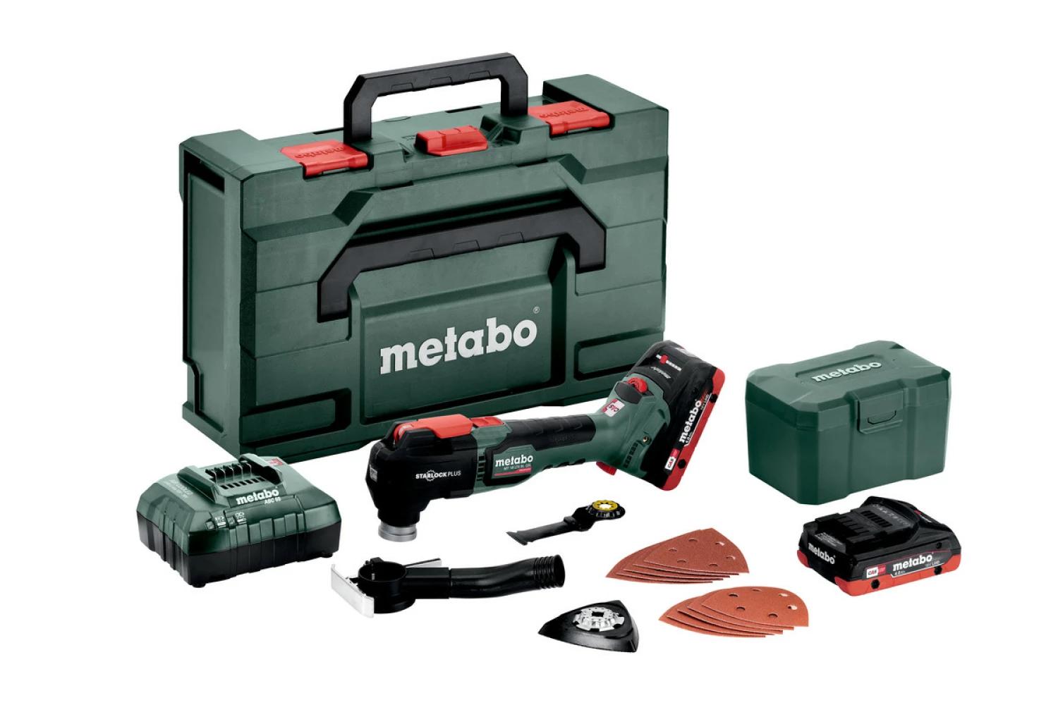 Metabo MT 18 LTX BL QSL 18V Li-ion accu Multitool set (2x 4.0Ah accu) + 14 delige accessoiresset in MetaBox - koolborstelloos - snelwissel-image