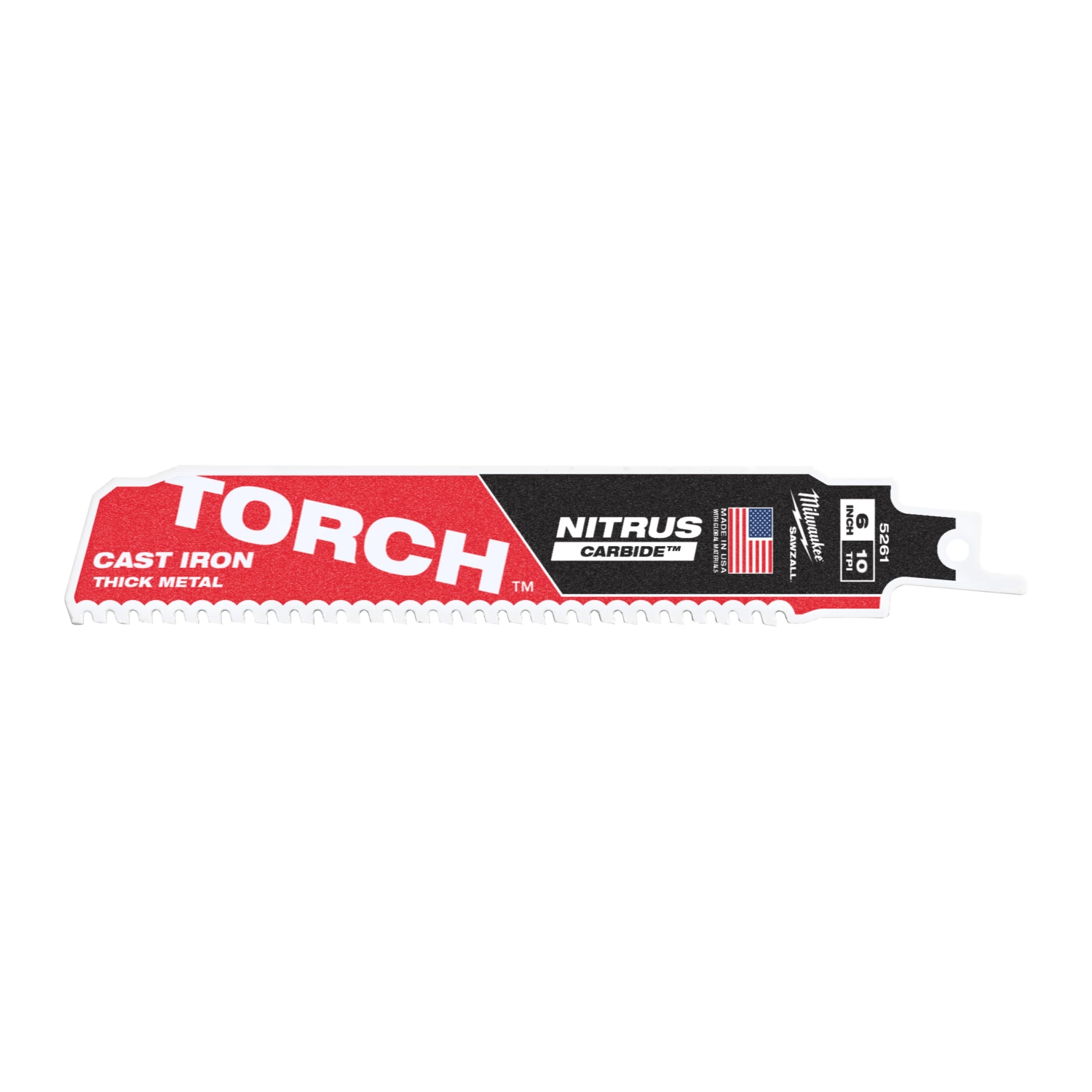 Milwaukee 48476251 Lame de scie alternative Sawzall TCT TORCH NITRUS - 150 x 10TPI - métal-image