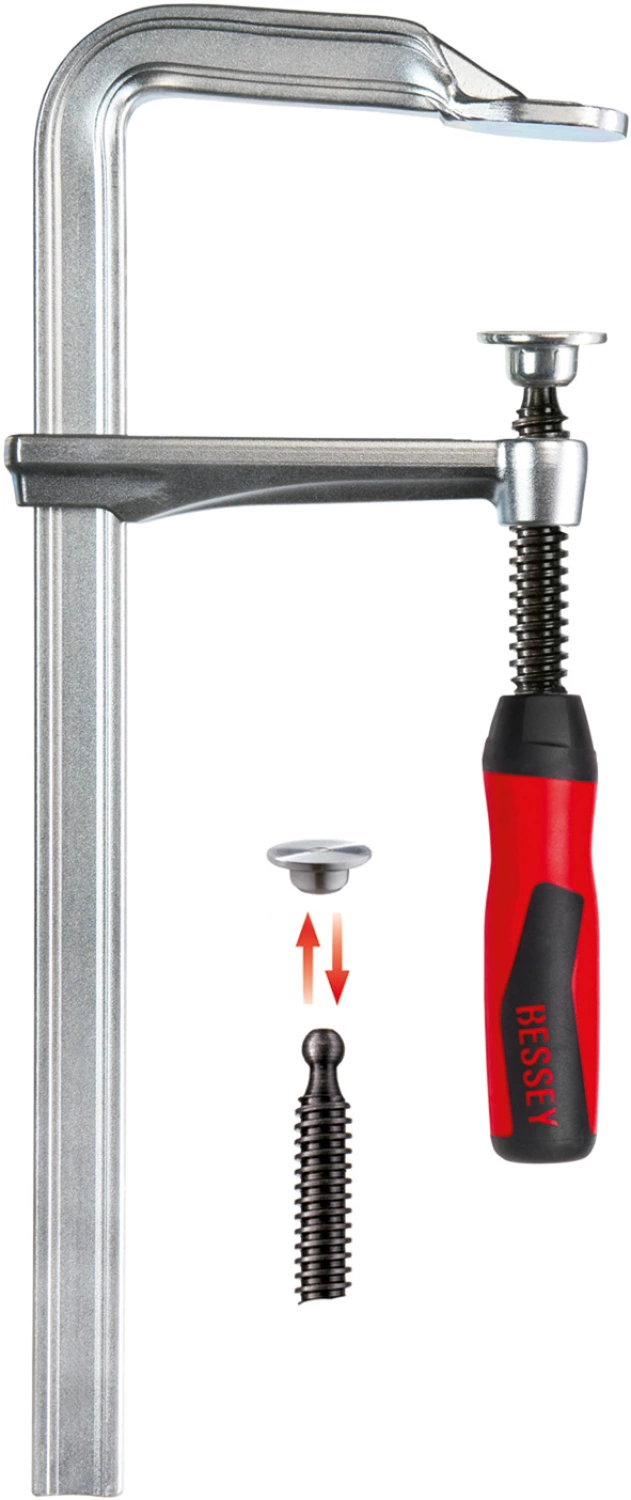 Bessey GZ252K - Presse à vis tout acier avec poignée bi-matière GZ-2K - 250 x 120-image