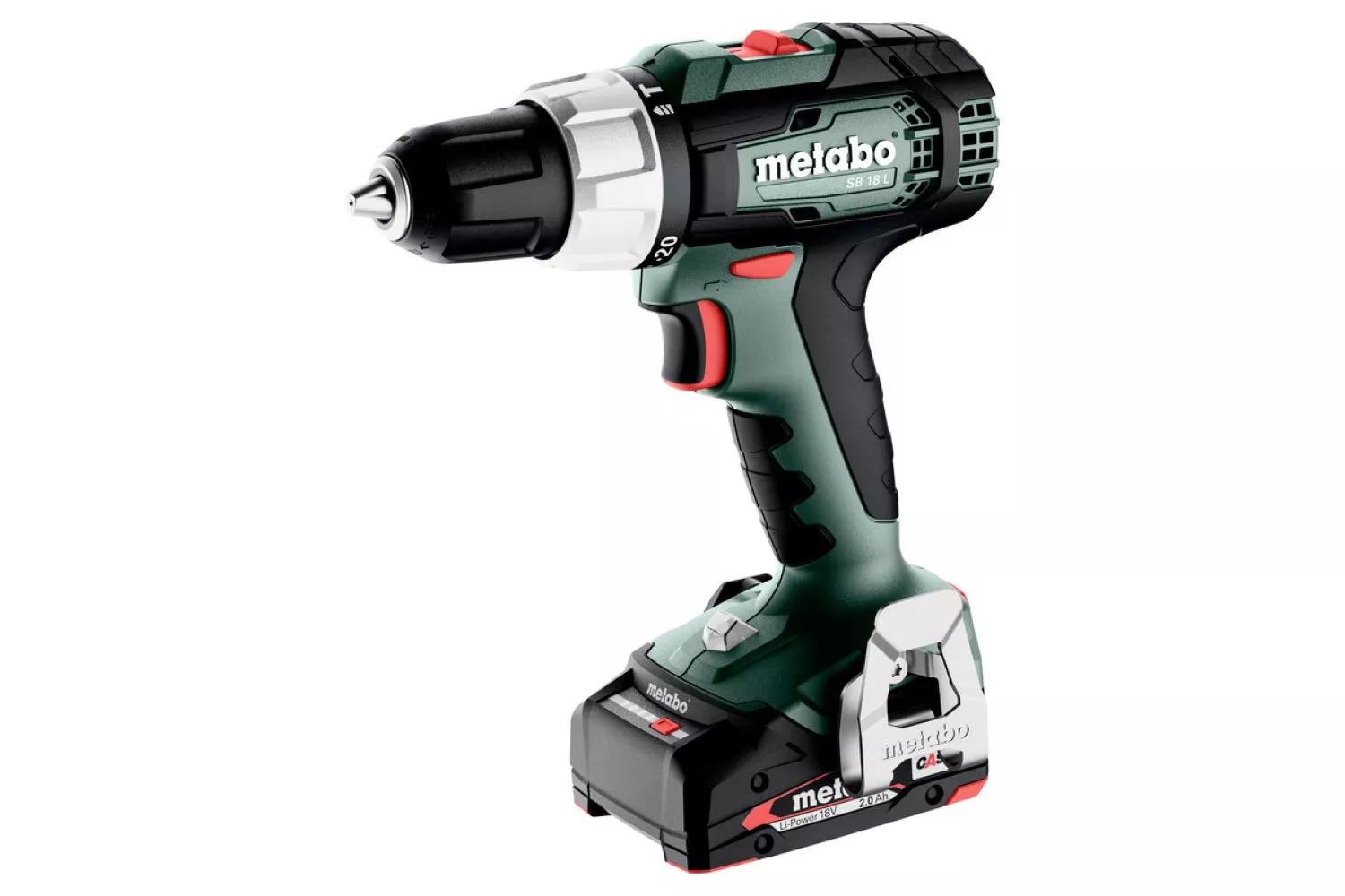 Metabo SB 18 L Atelier mobile 18V Li-ion perceuse-visseuse à percussion set (2x 2.0Ah batteries) dans une mallette incl. set d'accessoires 78 pièces-image