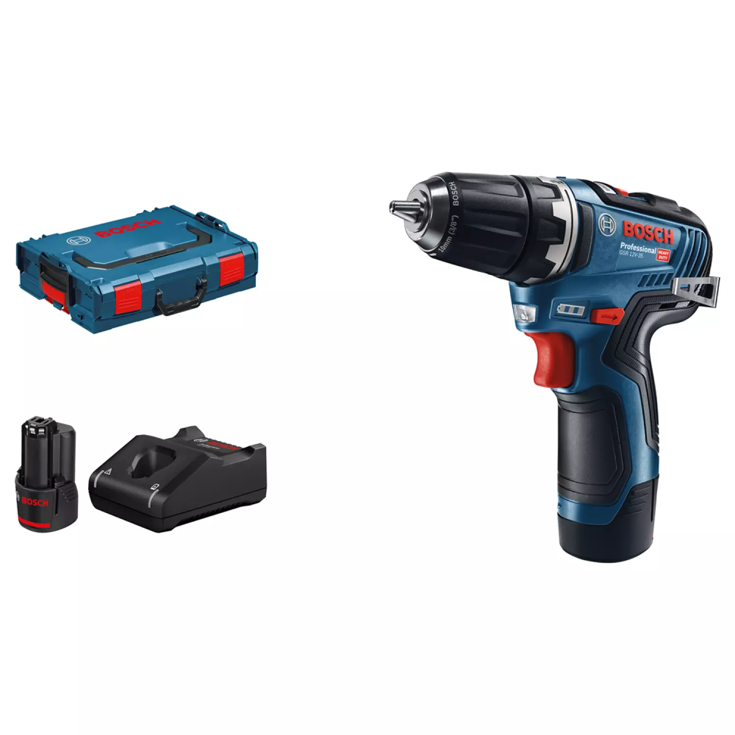 Bosch GSR 12V-35 12V LI-ion Battery Vis Drill Set (2x3,0h) dans L-Boxx-image