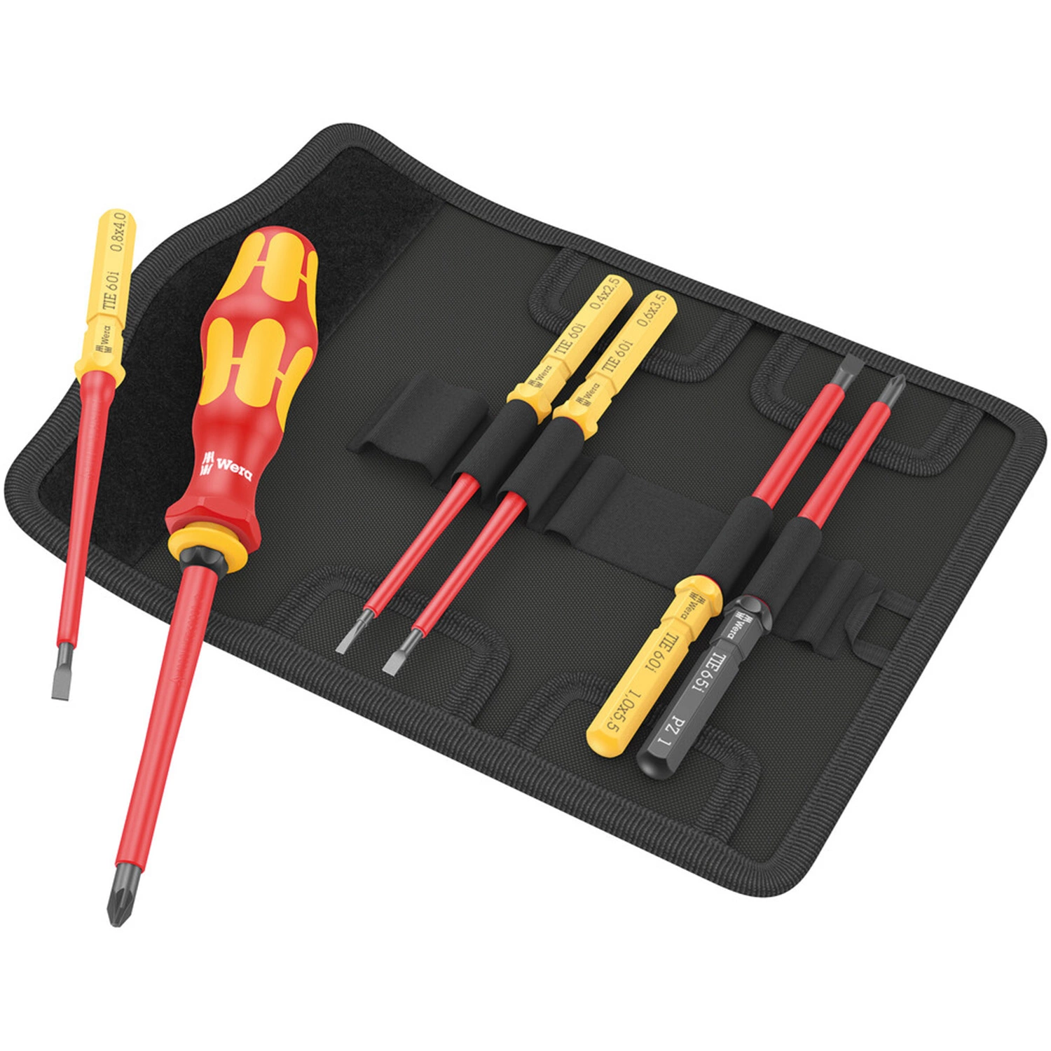 Wera 05006601001 Jeu de 7 pièces Kraftform Kompakt VDE 7 Universal 2 Tool Finder Set de lames interchangeables dans un étui-image