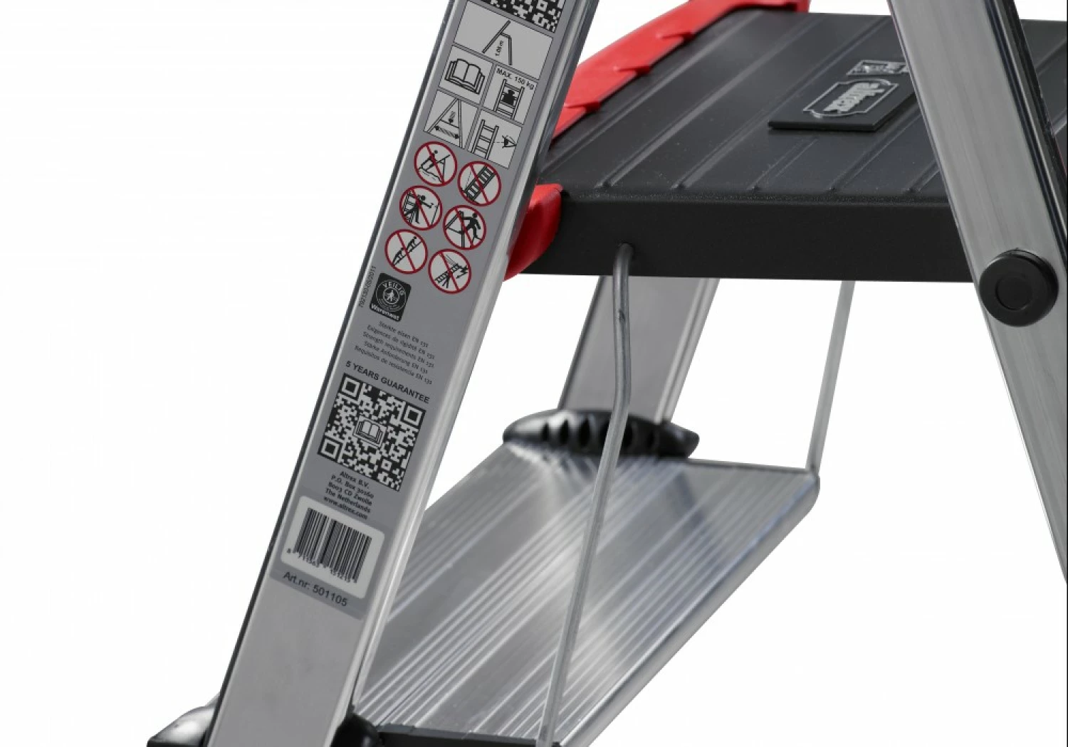 Altrex Double Decker Huishoudtrap - Aluminium - 5 treden - max. werkhoogte 3m-image