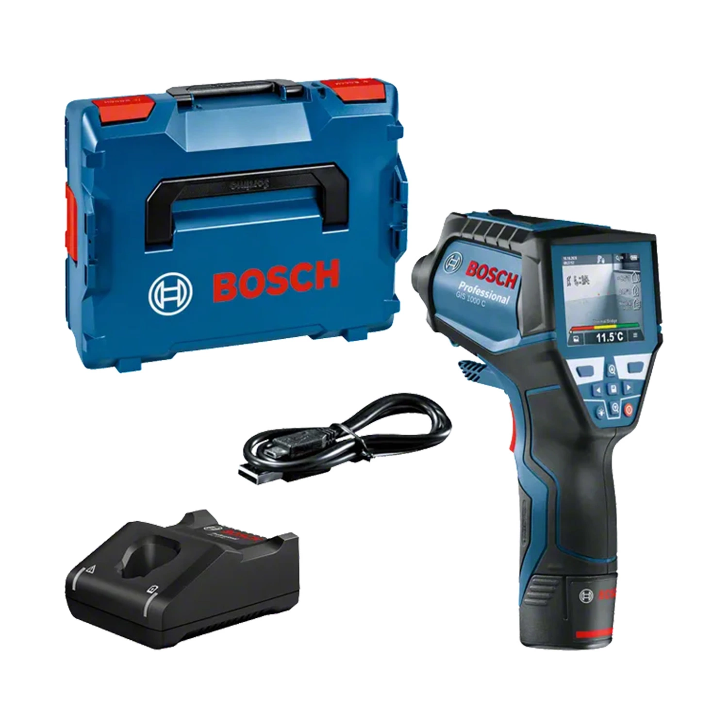 Bosch GIS 1000 C 10.8V Li-Ion accu thermodetector set (1x 2.0Ah accu) in L-Boxx-image