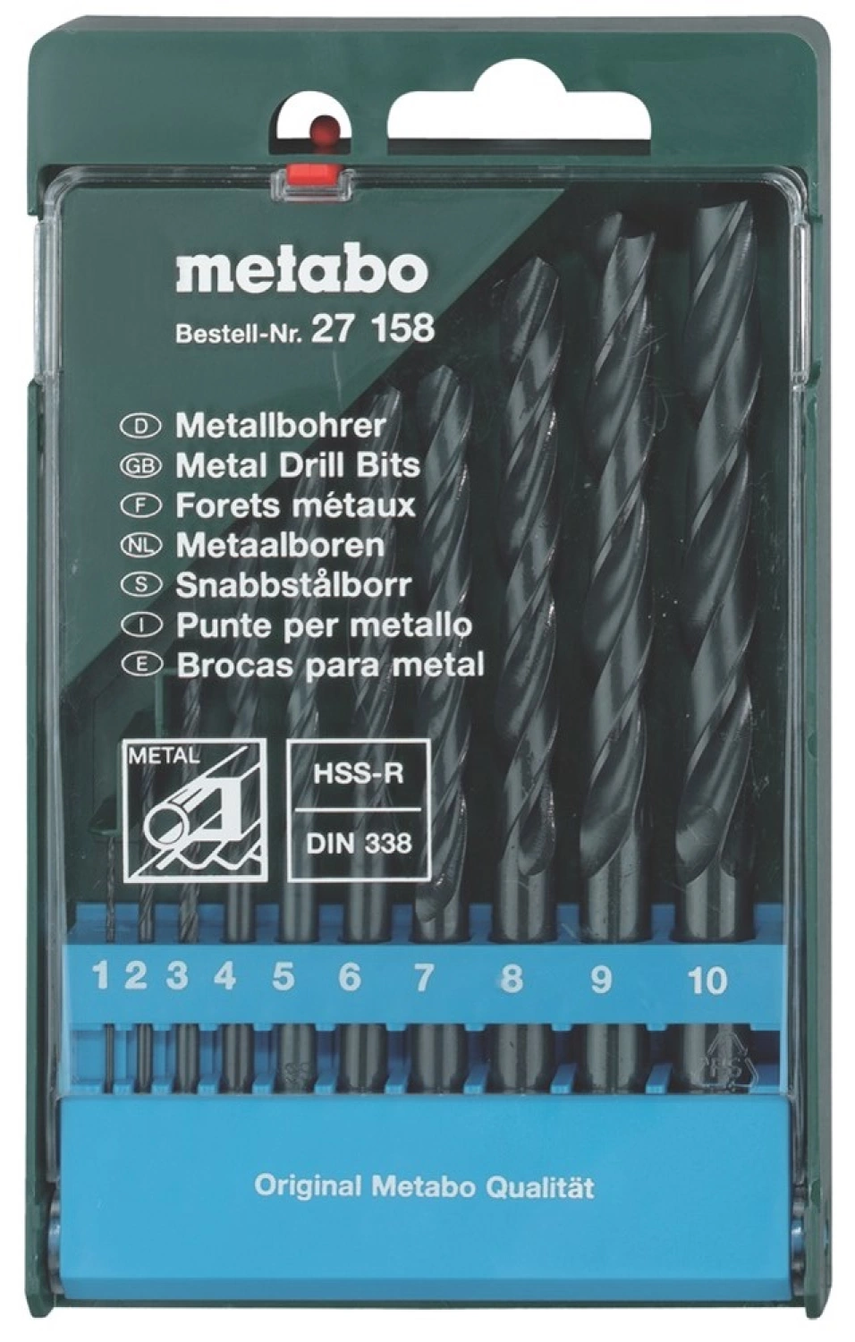 Metabo 627158000 Jeu de mèches HSS-R 10 pièces-image