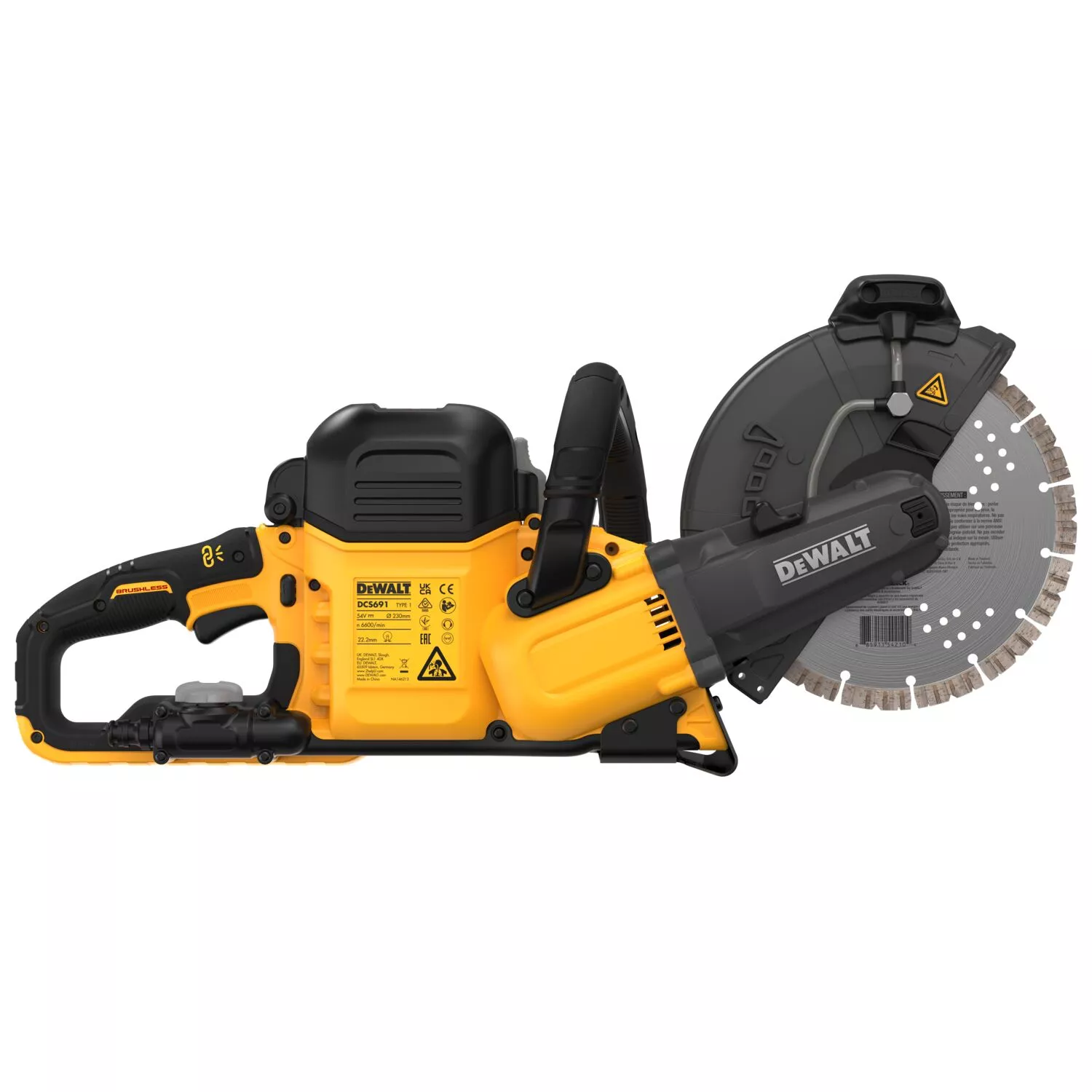 DeWALT DCS691X2 Kit de tronçonneuse à batterie 54V XR Flexvolt Li-ion (2x 9.0Ah) - 230mm-image