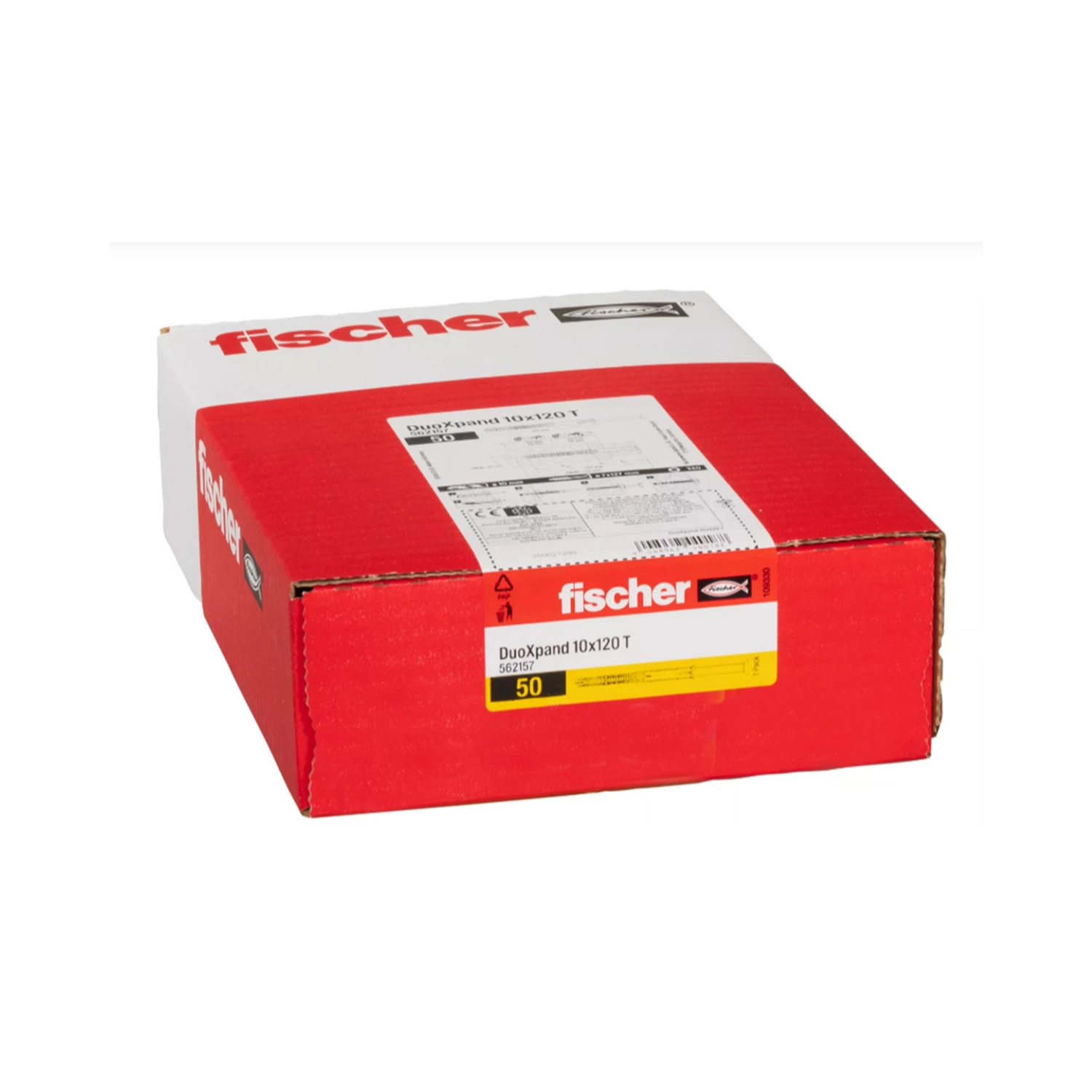 Fischer 562157 Ancrage de construction DuoXpand - tête fraisée - 10 x 120 T (50pcs)-image
