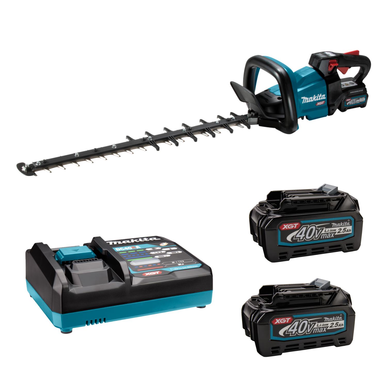 Makita UH006GD201 Taille-haie sans-fil - XGT 40 V max - 2 batteries 2,5 Ah - 600 mm - Version élagage-image
