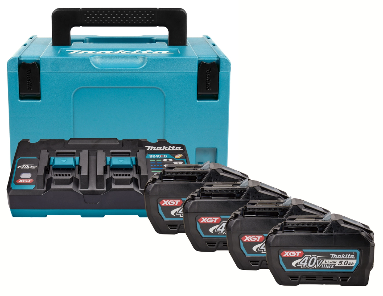 Makita 191U42-2 40V XGT Li-Ion accu starterset (4x 5.0Ah) + duolader in Mbox-image
