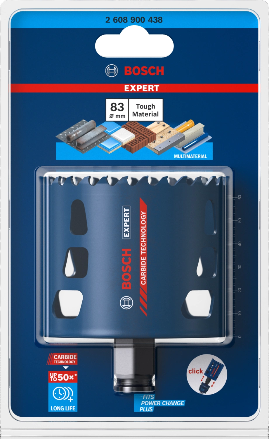 Bosch EXPERT 2608900438 - EXPERT Scie trépan Power-Change Tough Material 83mm
