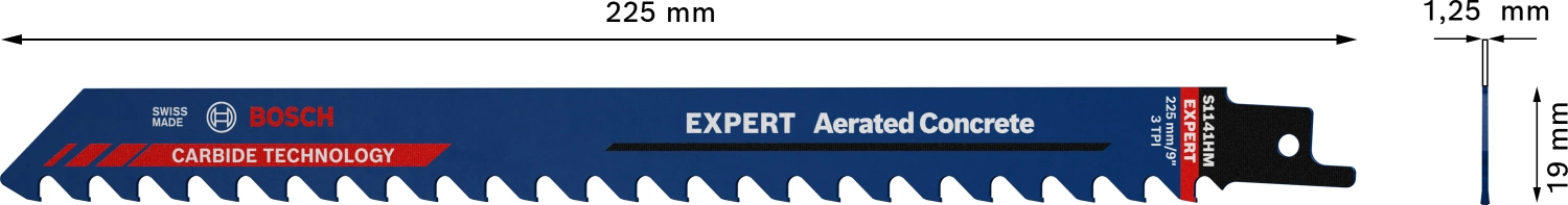 Bosch 2608900408 EXPERT Reciprozaagblad S1141HM Aerated Concrete-image