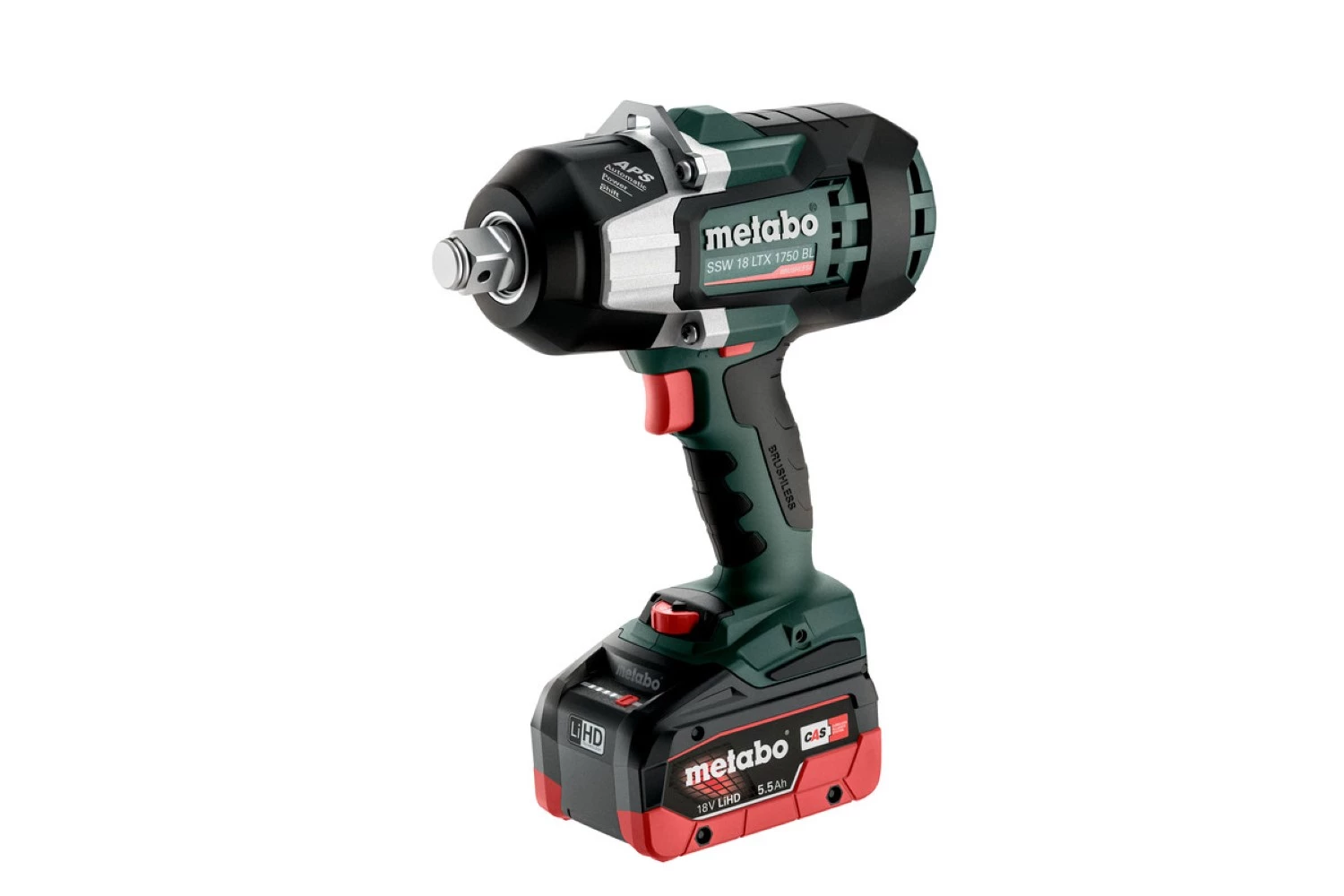 Metabo SSW 18 LTX 1750 BL Jeu de clés à chocs sans fil 18V Li-ion (2x5.5Ah LiHD batterie) dans Metabox-image