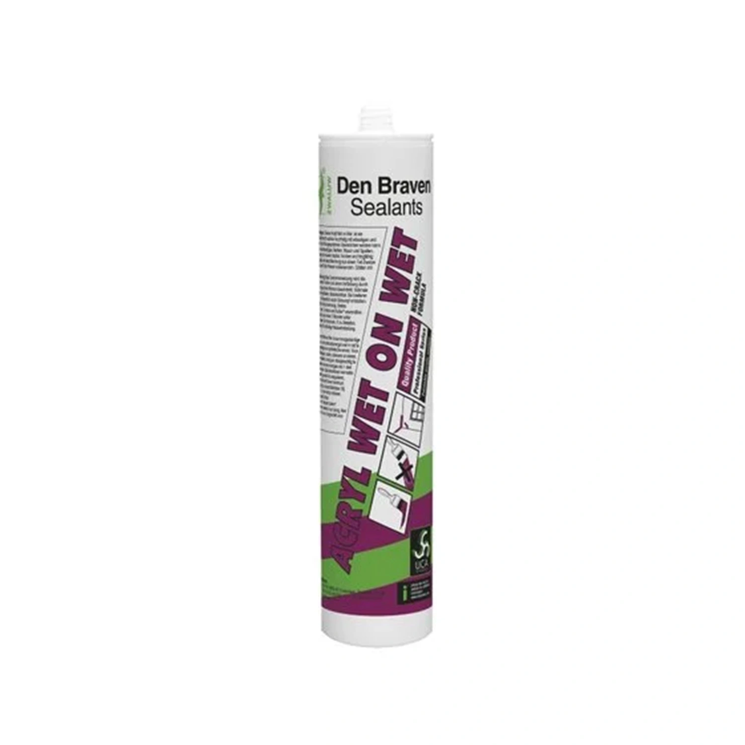 Zwaluw Den Braven 30880044 Acryl Wet on Wet Acrylaatkit- Wit - 310ml - 12st