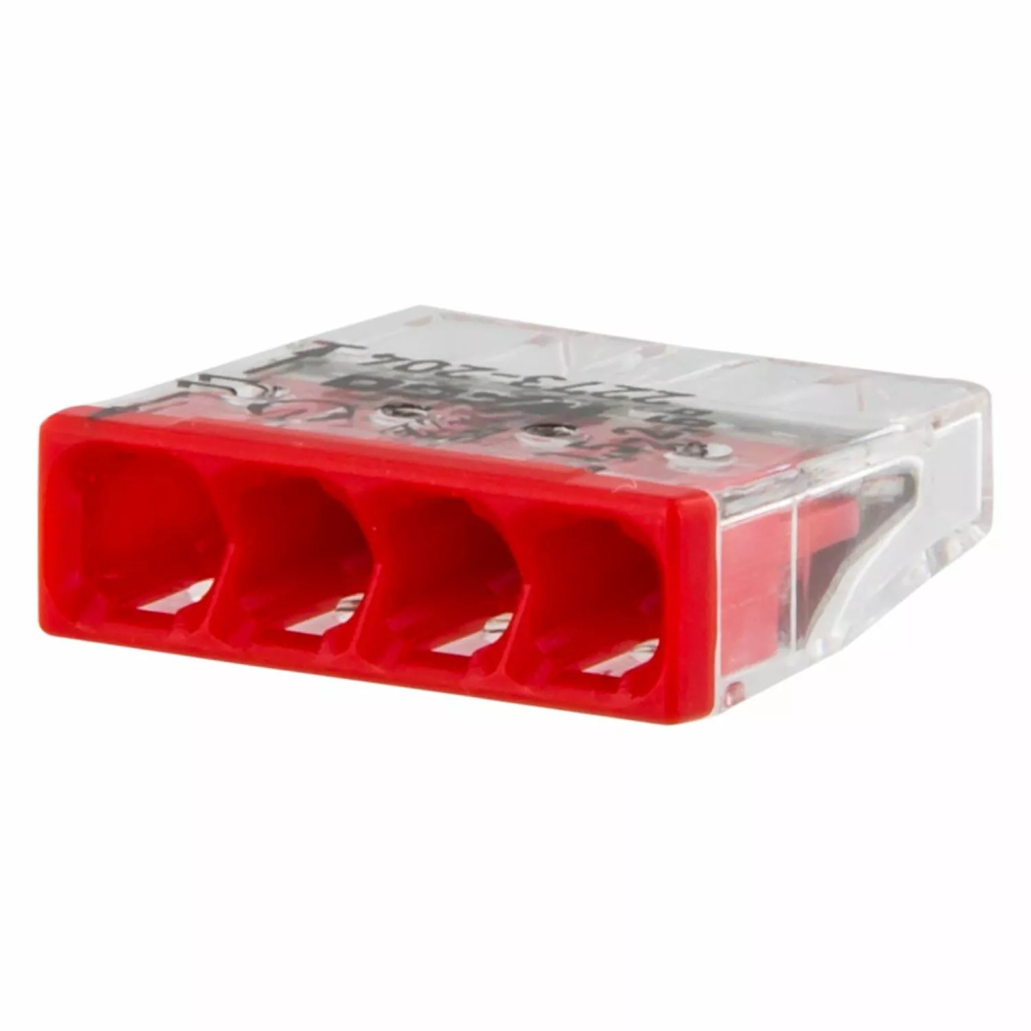 Wago 2273-204 Lasklem 4-polig - 4-gaats - 4 x 0.5 - 2.5mm² - Transparant-rood (100st)-image