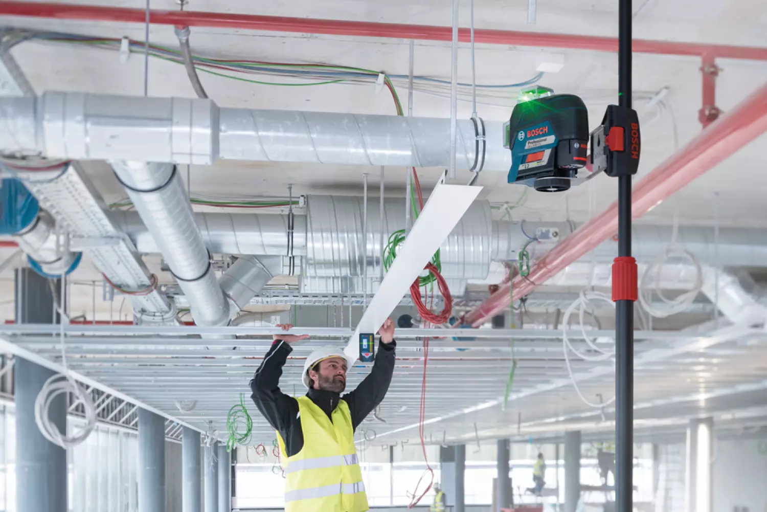 Bosch GLL 3-80 CG SOLO 12V Li-Ion Laser à lignes croisées avec batterie dans L-Boxx - Vert-image