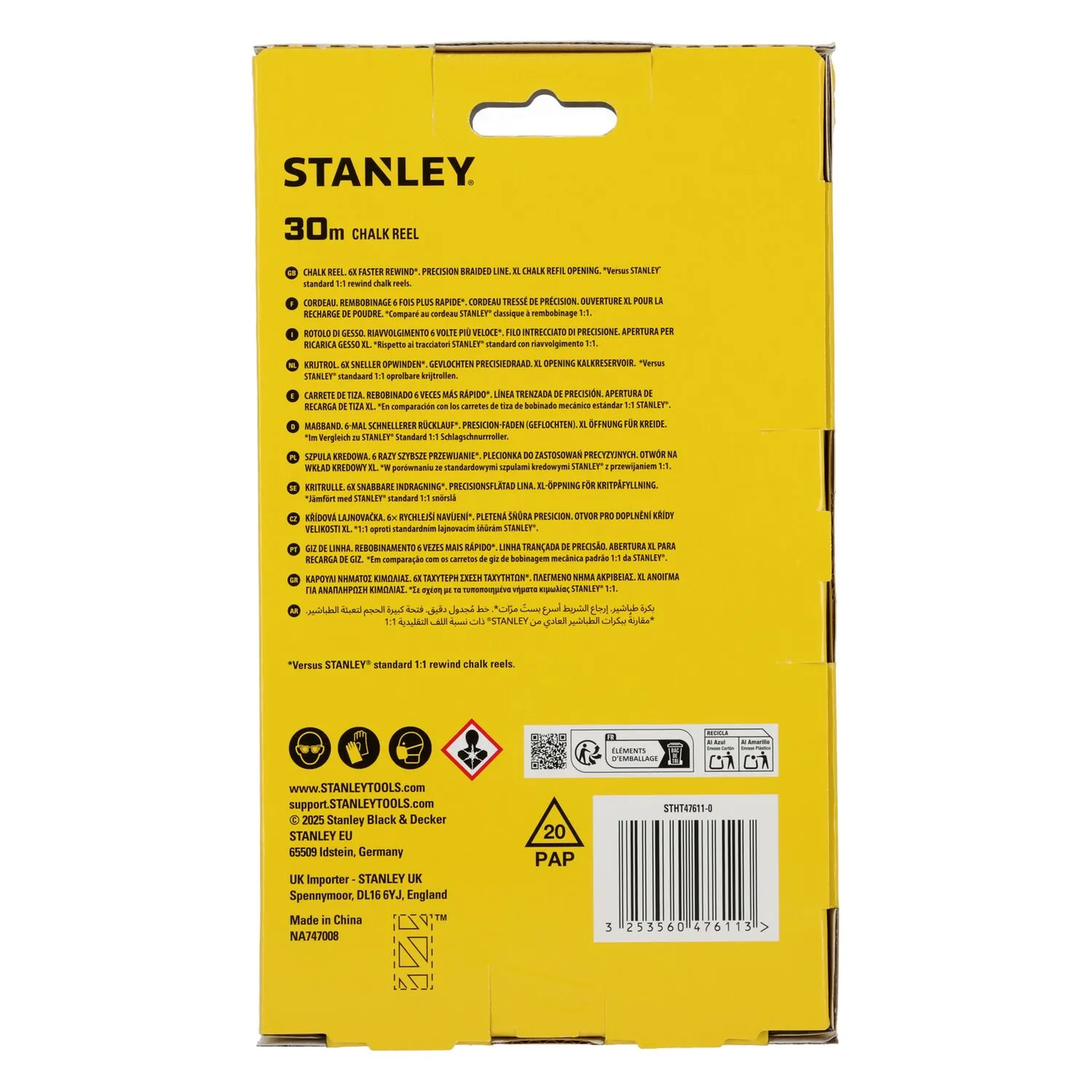 Stanley STHT47611-0 Slaglijnmolen - Aluminium - 30m