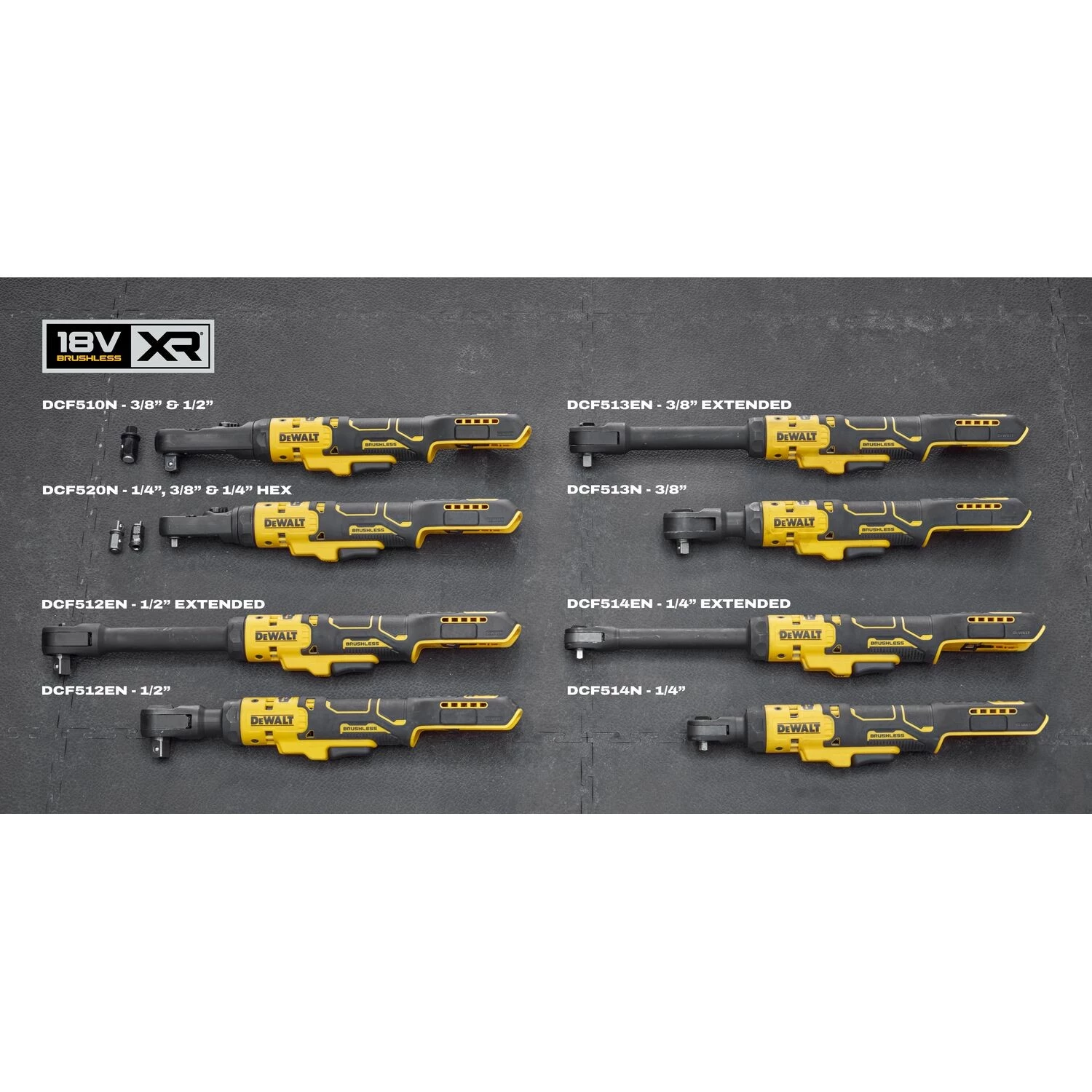 DeWALT DCF512EN-XJ Clé à cliquet coudée sans fil 18 V XR 1/2" à long col-image