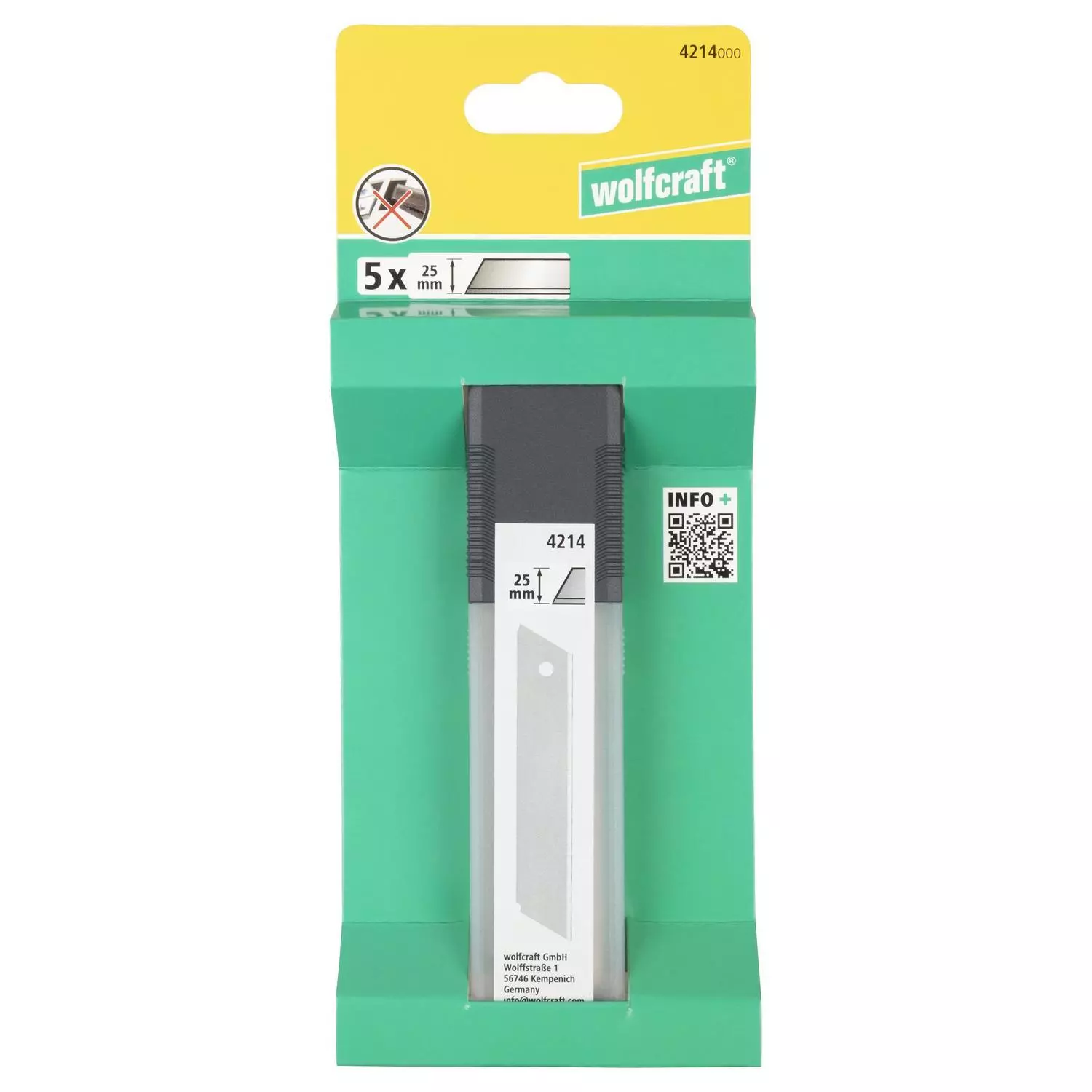 Wolfcraft 4214000 Reserve Veiligheidsmessen - 25mm (5st)-image