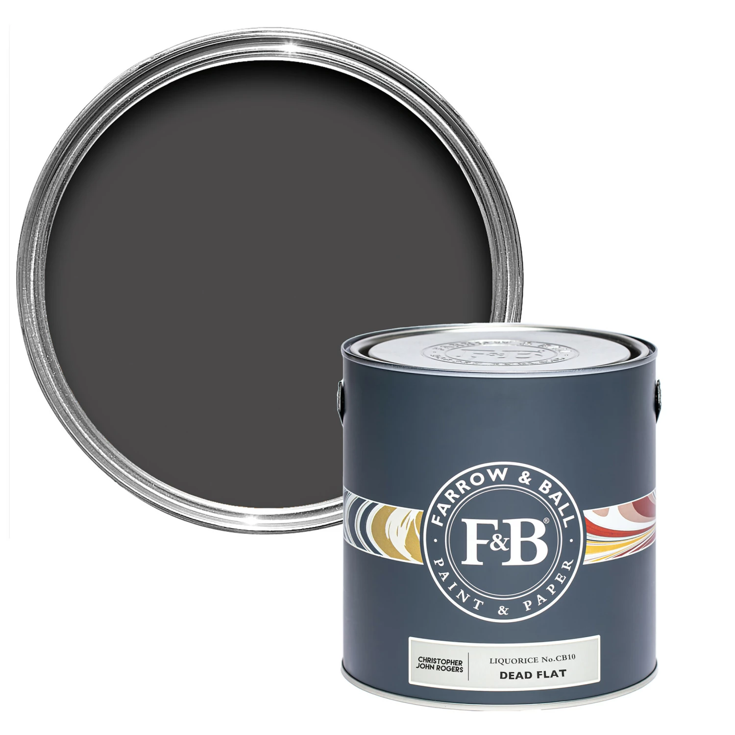 Farrow & Ball Dead flat Liquorice CB10 2,5L-image