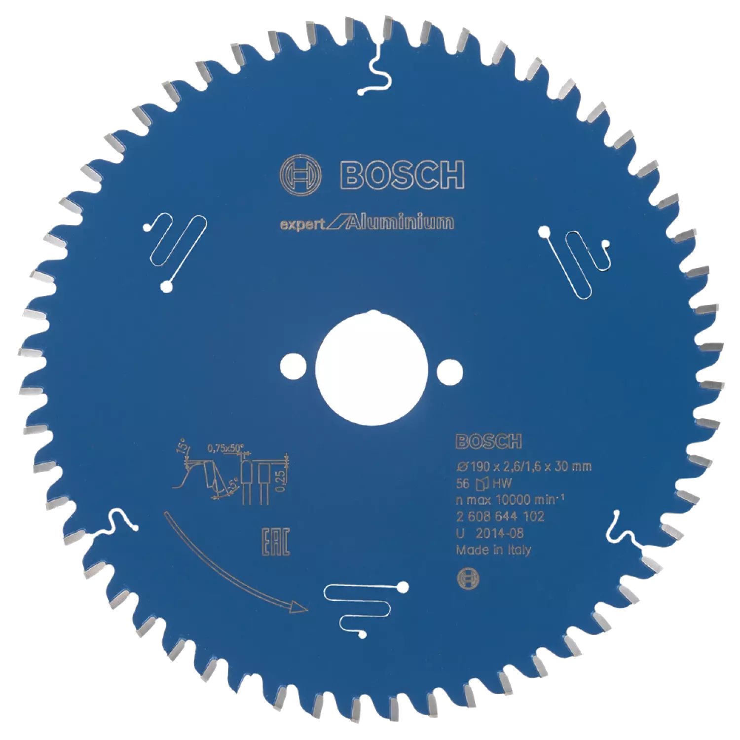 Bosch 2608644102 Expert Cirkelzaagblad - 190 x 30 x 56T - Aluminium - Carbide-image