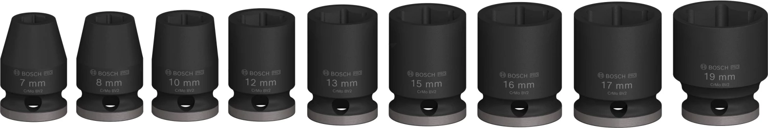 Bosch 2608003036 9-delige Pro impact doppenset in etui - 3/8"-image