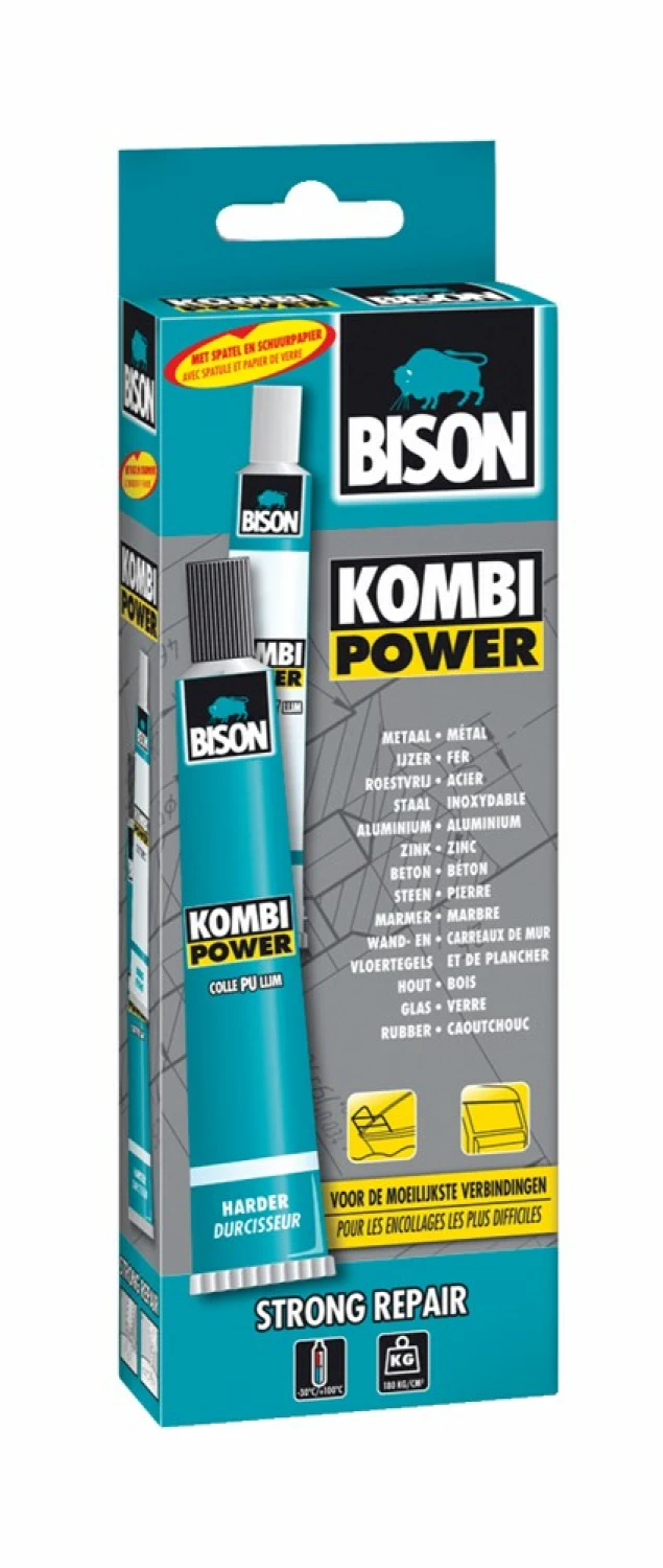 Bison 1387031 Kombi Power - Colle bi composant - 65ml-image