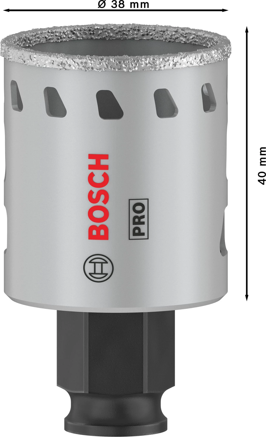 Bosch 2608901559 Scie cloche diamantée PRO Tile PC Plus pour carrelage - 38 mm-image