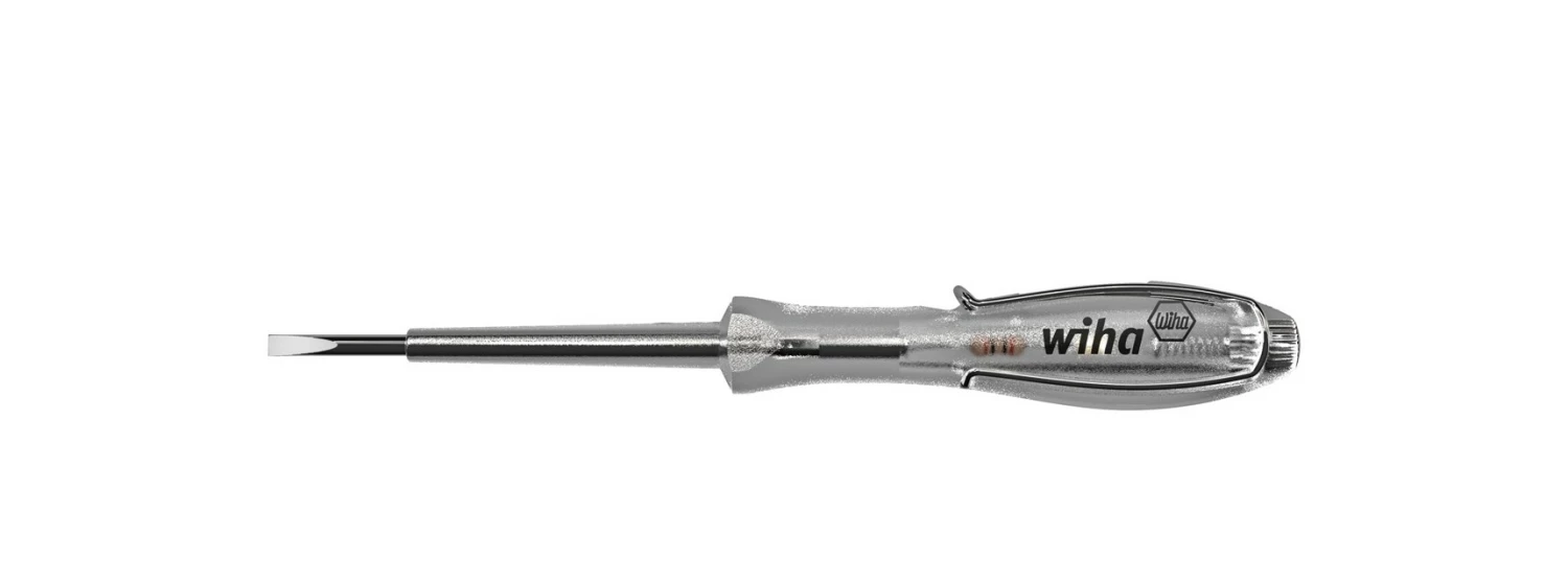 Wiha 35378 Détecteur de tension SoftFinish® unipolaire - 110 - 250 volts - 3,0 mm x 60 mm - sous blister-image