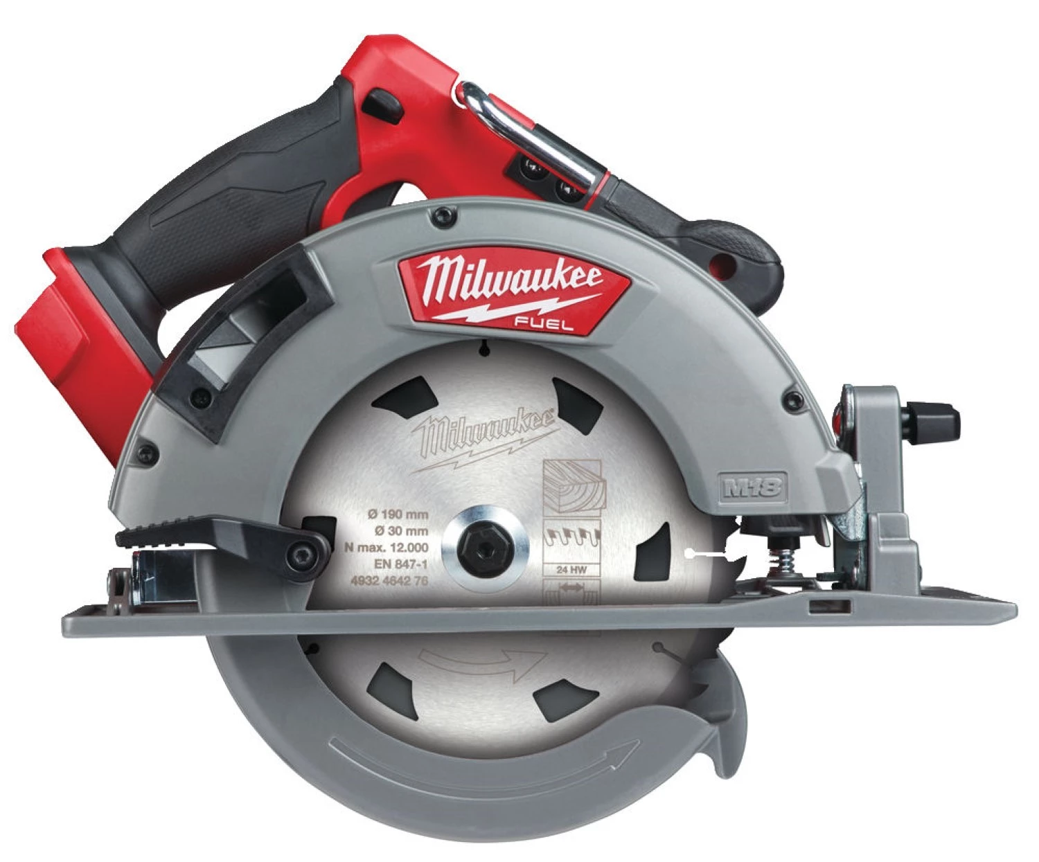 Milwaukee M18 FCS66GR3-121C Scie circulaire sans fil 18V Li-ion (1x batterie M18 FB12) en mallette de transport - 190mm-image