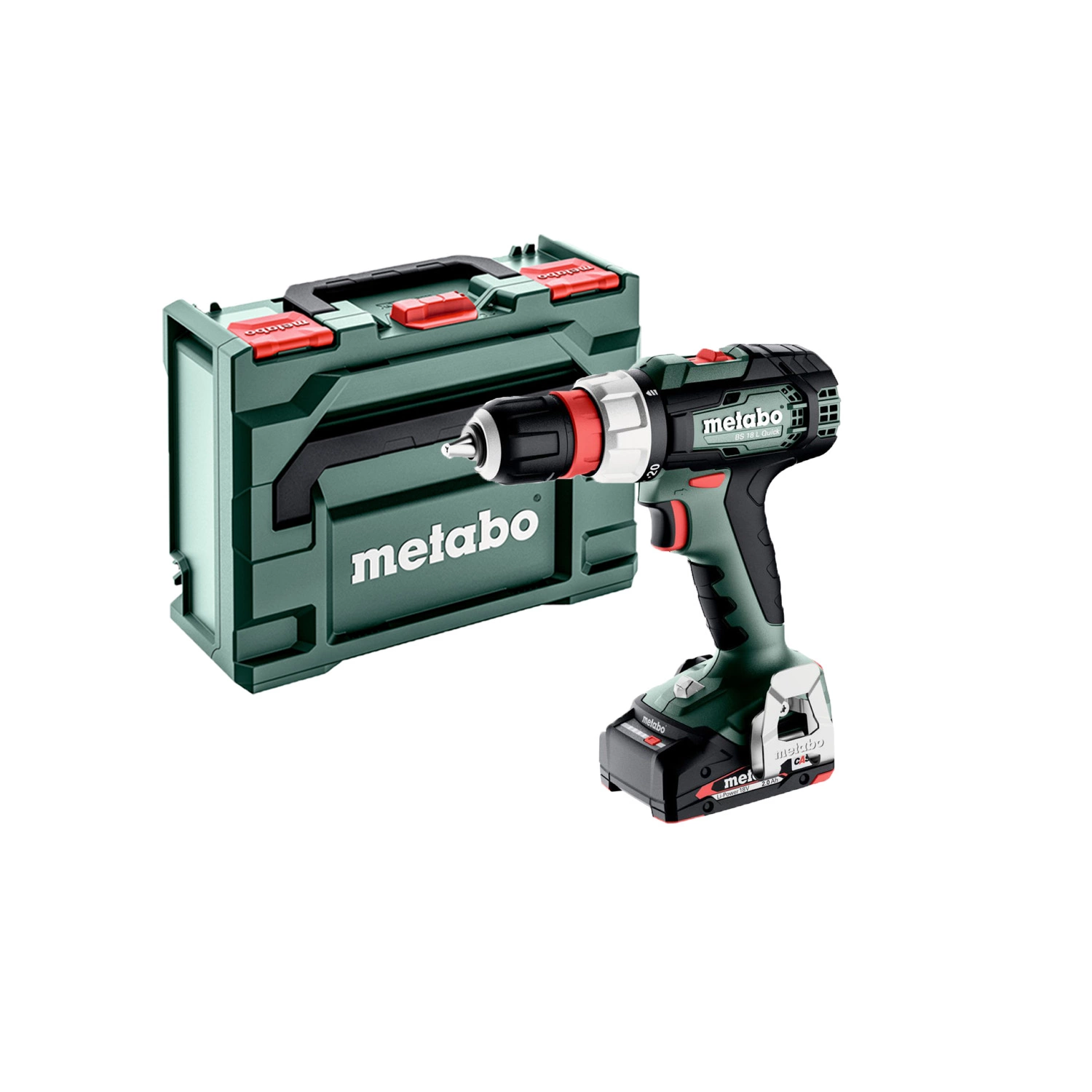 Metabo BS 18 L Q 18V Li-ion perceuse-visseuse sans fil set (2x 2.0Ah batterie) dans MetaBox - 60Nm-image