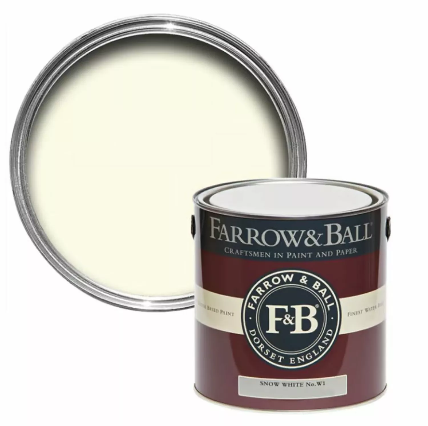 Farrow & Ball Estate Eggshell Snow White No. W1 - 5L-image