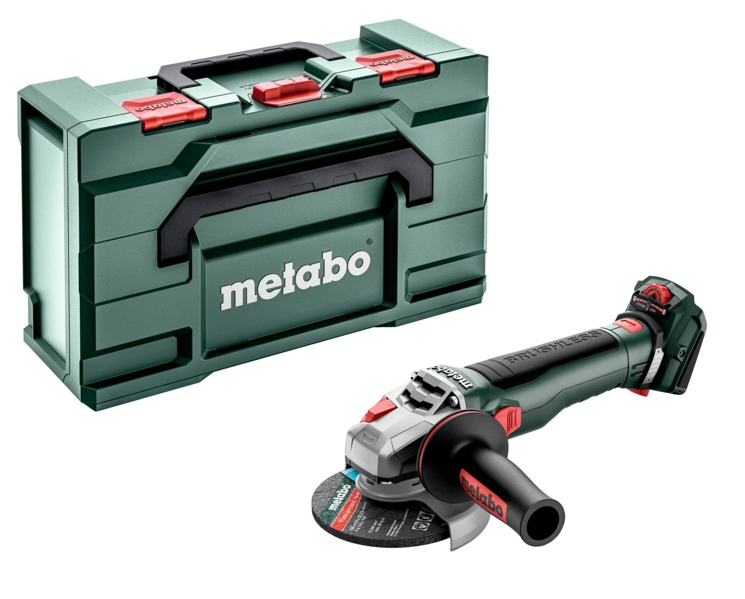 Metabo WVB 18 LT BL 11-125 Quick 18V Li-ion Accu haakse slijper body in MetaBox  - 125 mm-image