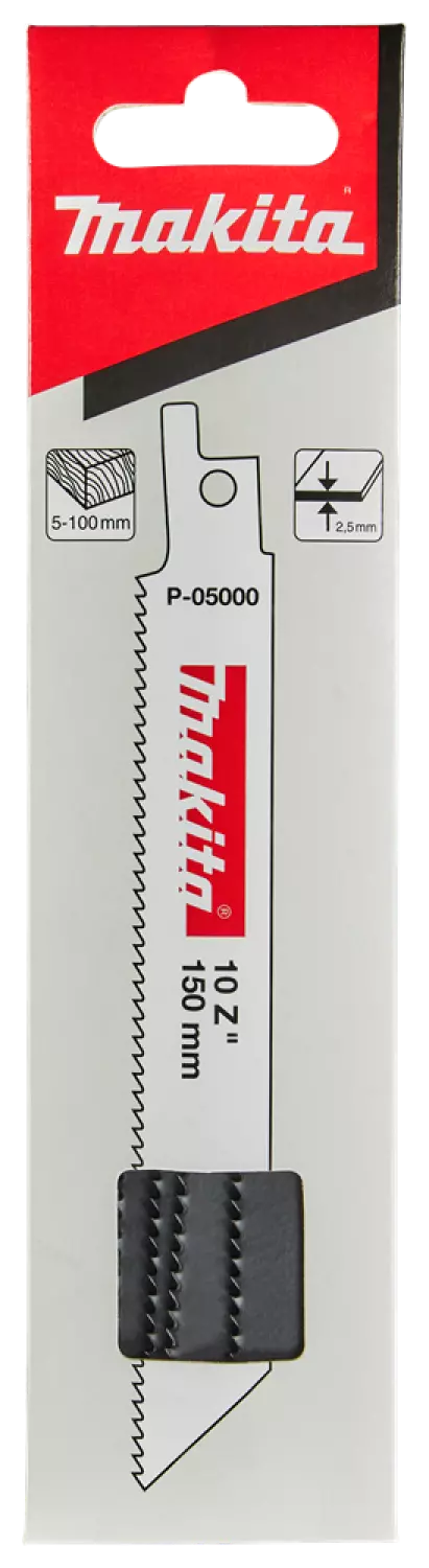 Makita P -05000 Lame de scie sabre - 150 x 2,5 mm - bois (5 pcs)-image