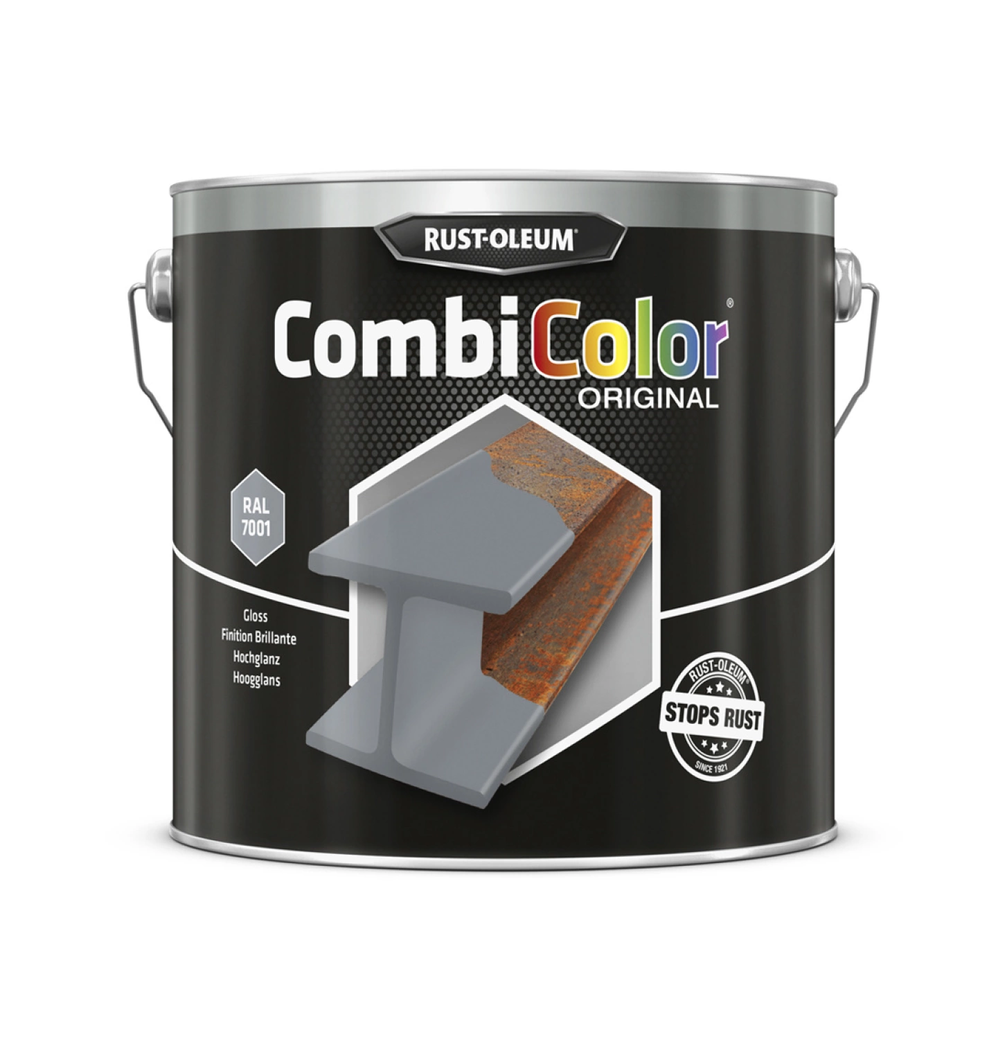 Combicolor Hoogglans Staal Grijs Ral 7001 - 2,5 Liter-image