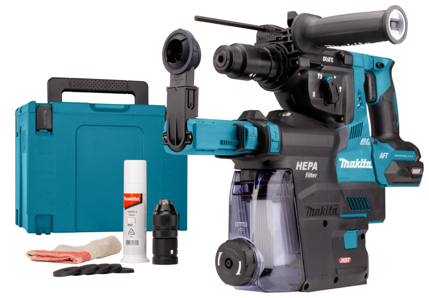 Makita HR004GZ02 Perforateur burineur sans-fil - XGT 40V max Li-ion - SDS-Plus - Système d'aspiration - 2,9J - Brushless - Machine seule-image