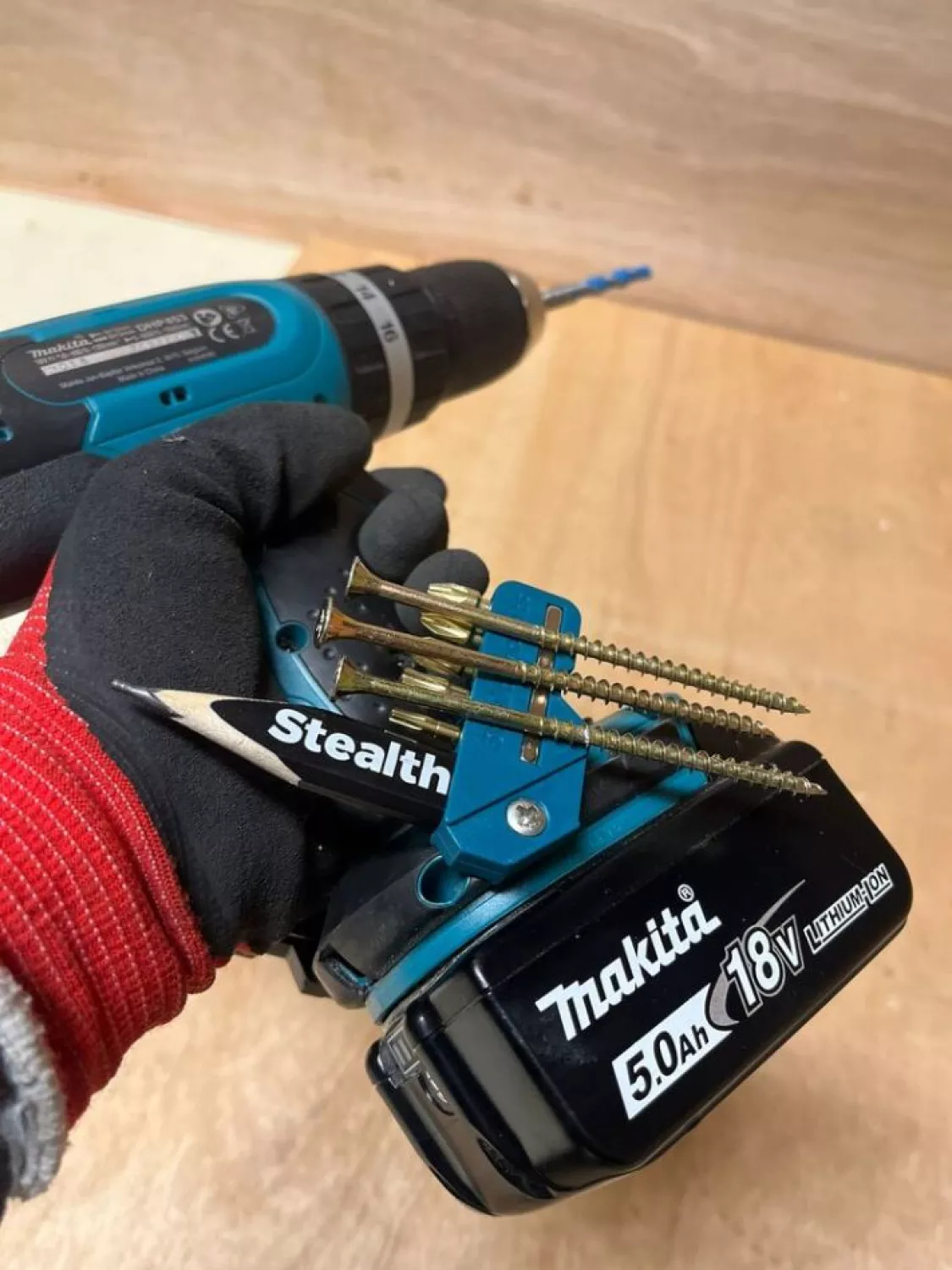 StealthMounts BH-MK-4590-BLK BLACK Porte-embouts magnétiques à 45° et 90° pour Makita - Noir - Lot de 2-image