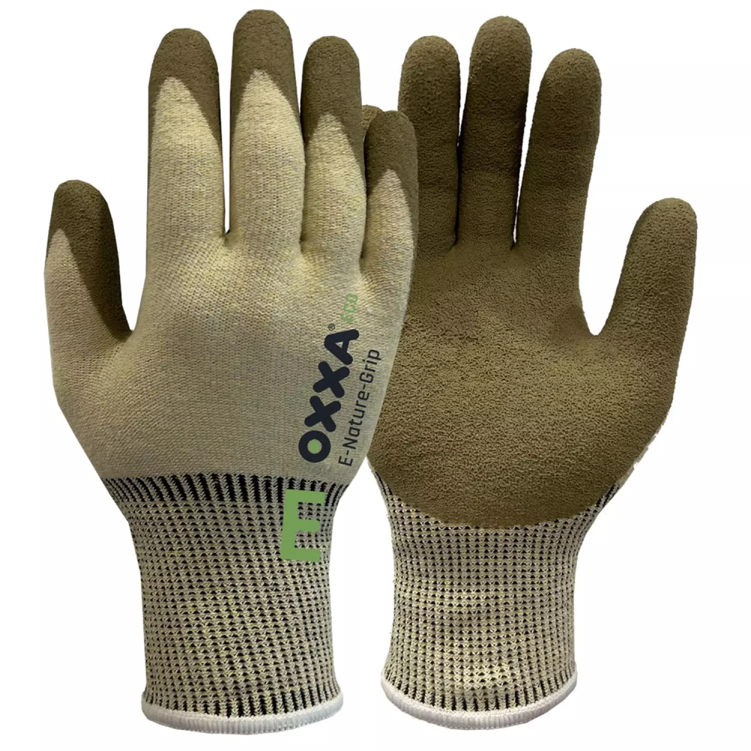 Oxxa 52-710 Gants de travail E-Nature-Grip Cut E - Vert/Jaune - 11/XXL-image