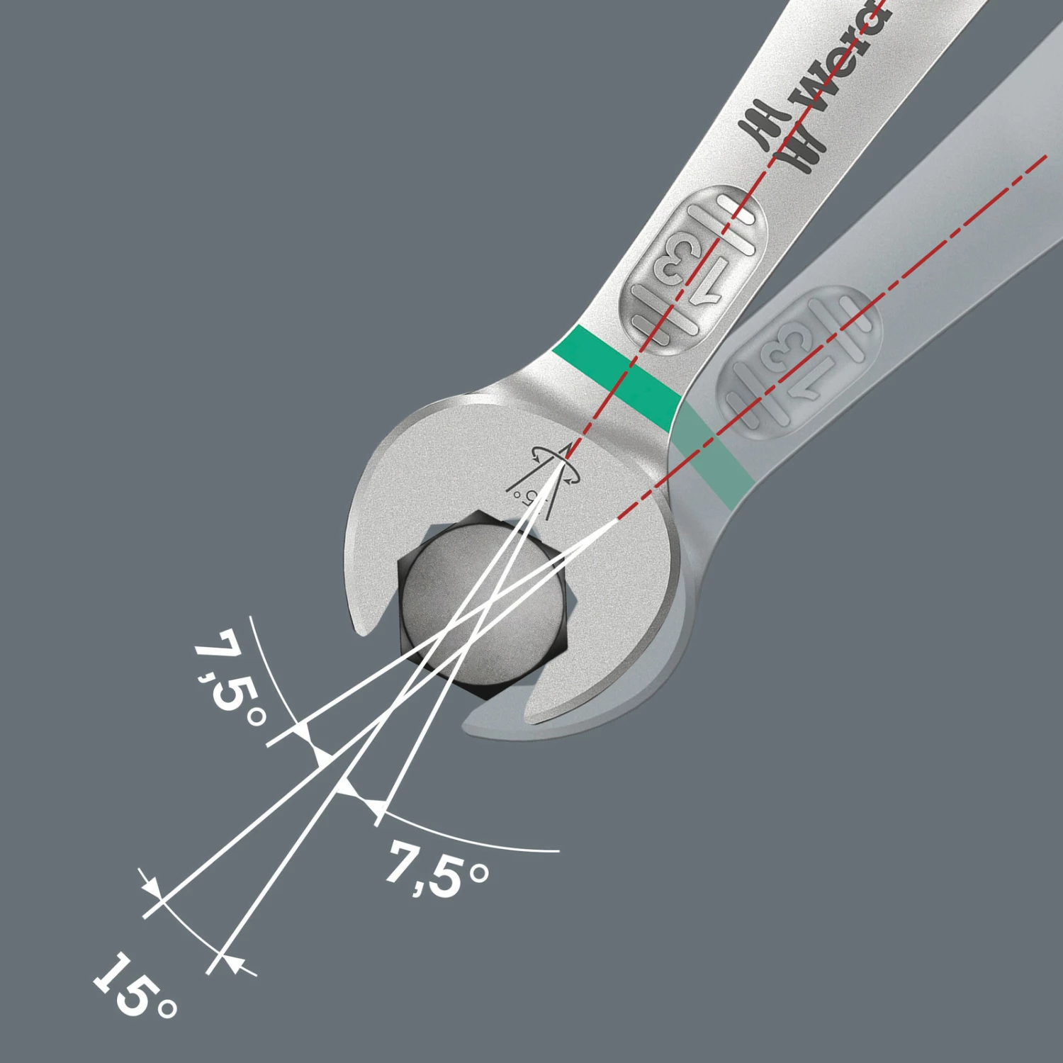 Wera 05020235001 9-delig 9642 Magneetstrip 6003 Joker Imperial 1 ringsteeksleutelset-image