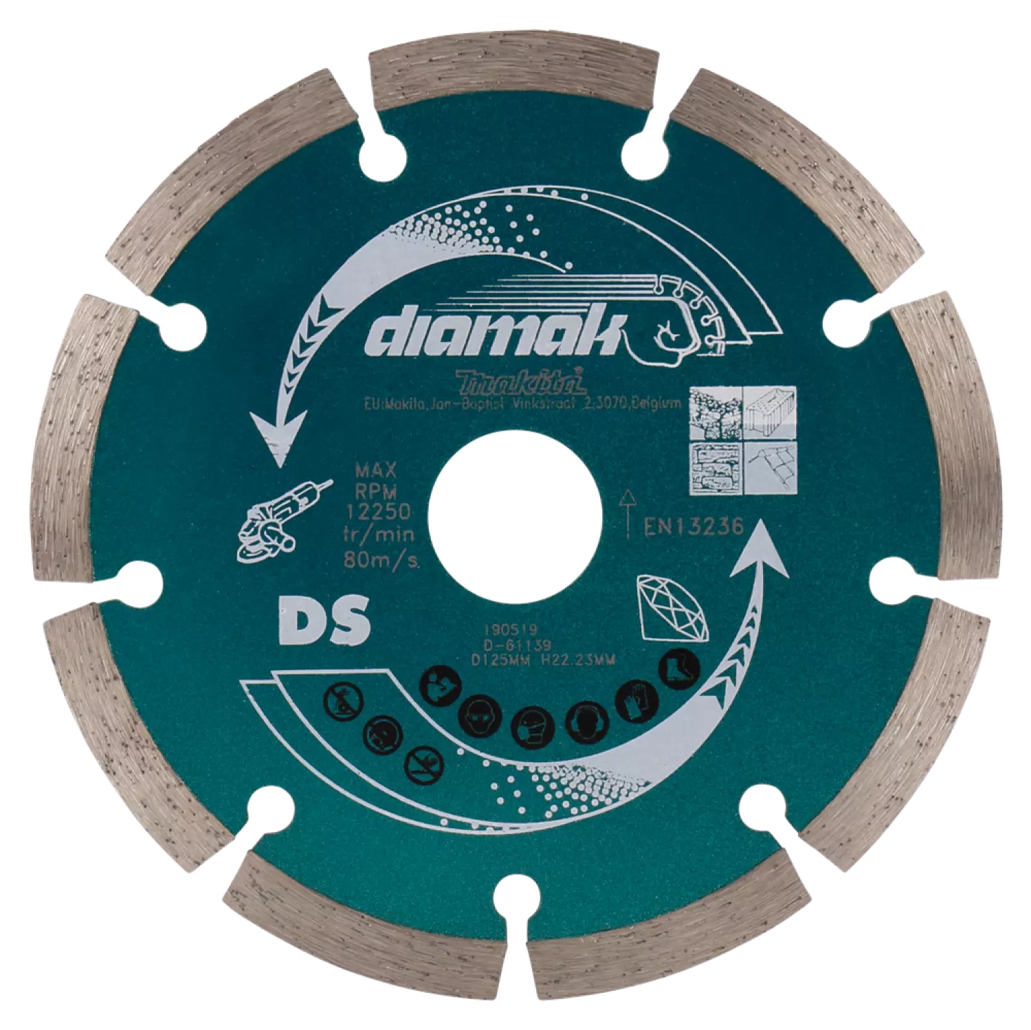 Makita P-45761 / D-61139 Diamantdoorslijpschijf - 125 x 22,23mm - universeel-image