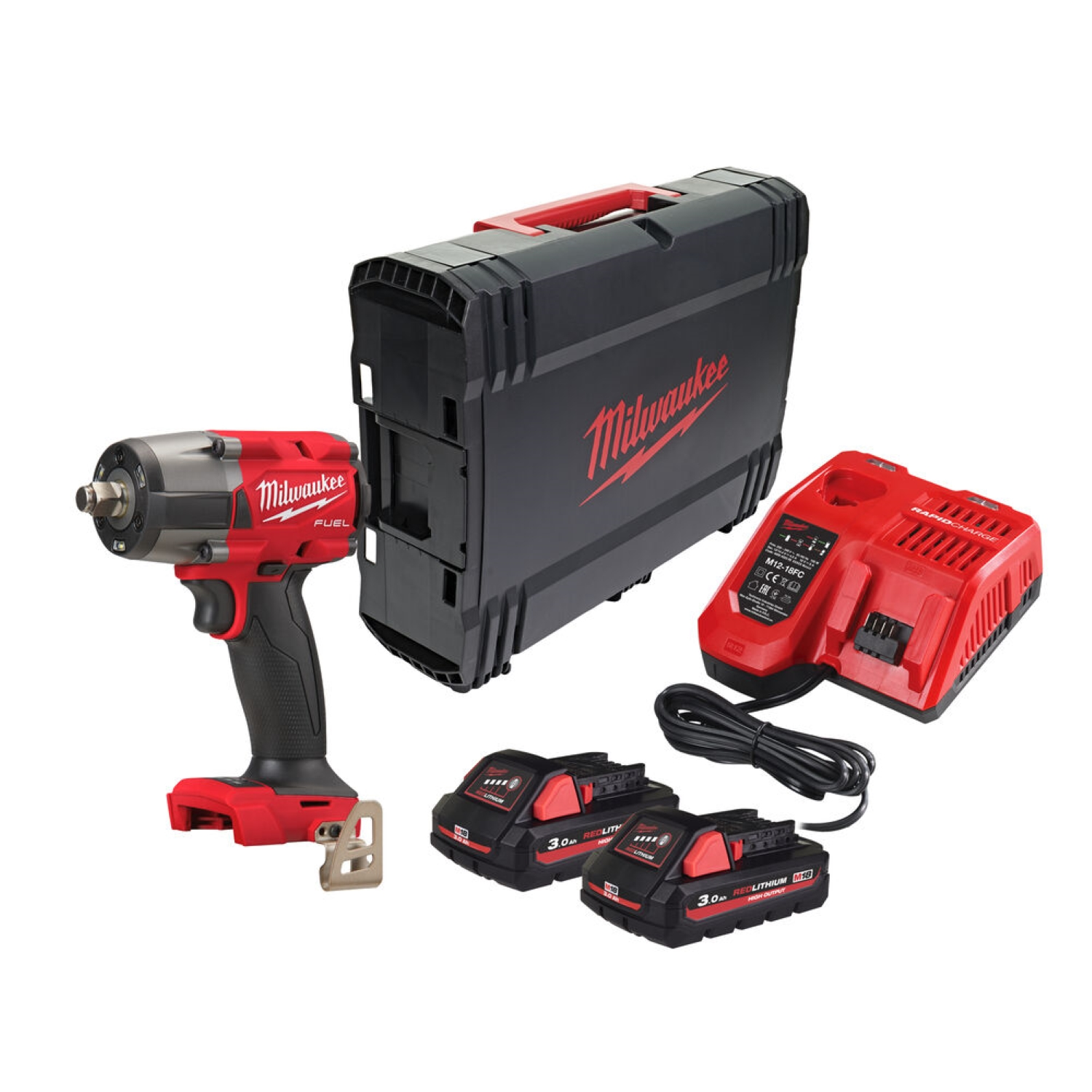 Milwaukee M18 FMTIW2F12-502X - Set boulonneuse à chocs Li-Ion 18V (2x batterie 5.0Ah) dans HD Box - 745Nm - 1/2''-image